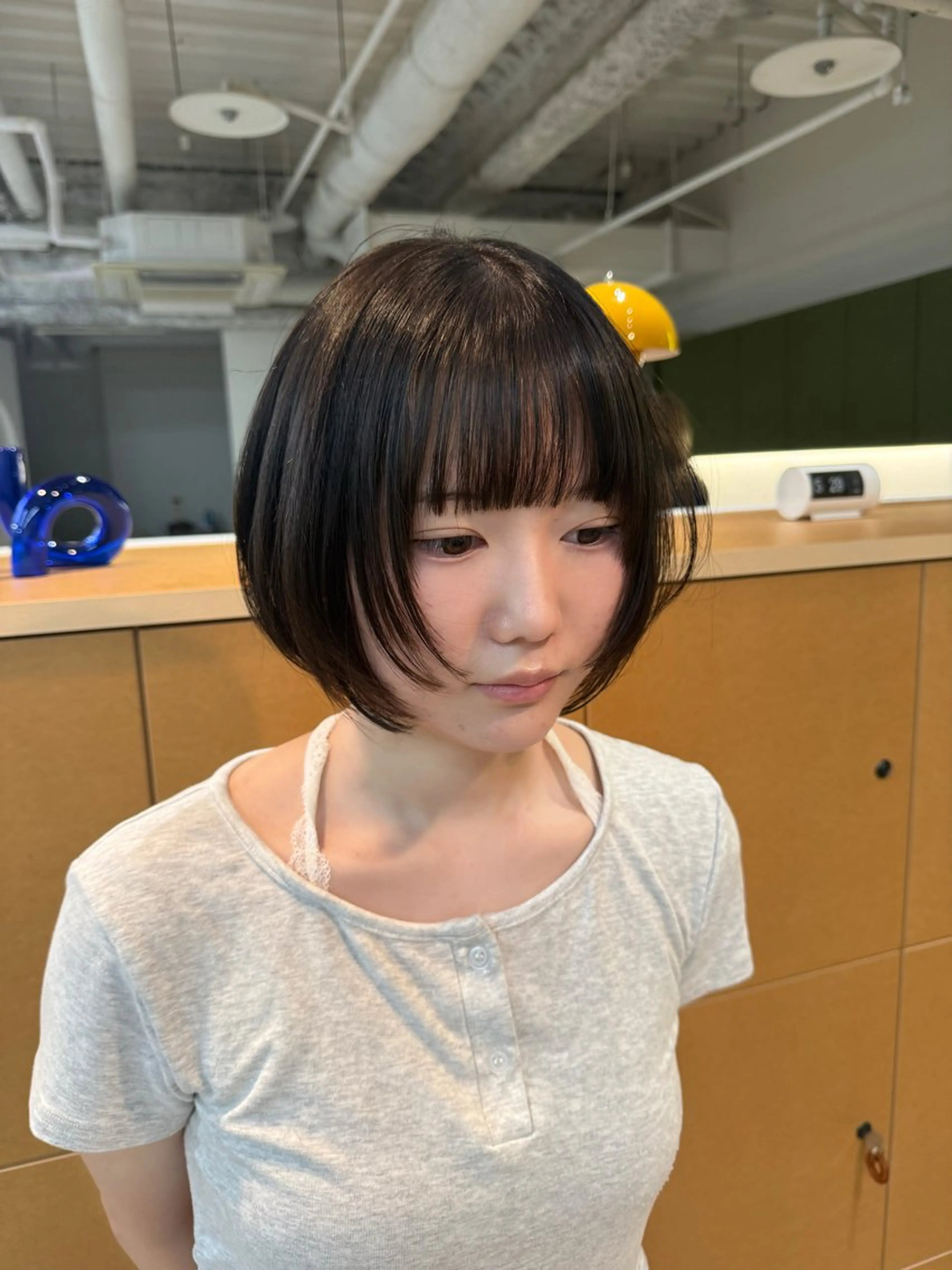 ショート カット ヘアカラー トリートメント 新潟/万代/レイヤー 韓国風/明間未来のヘアスタイル