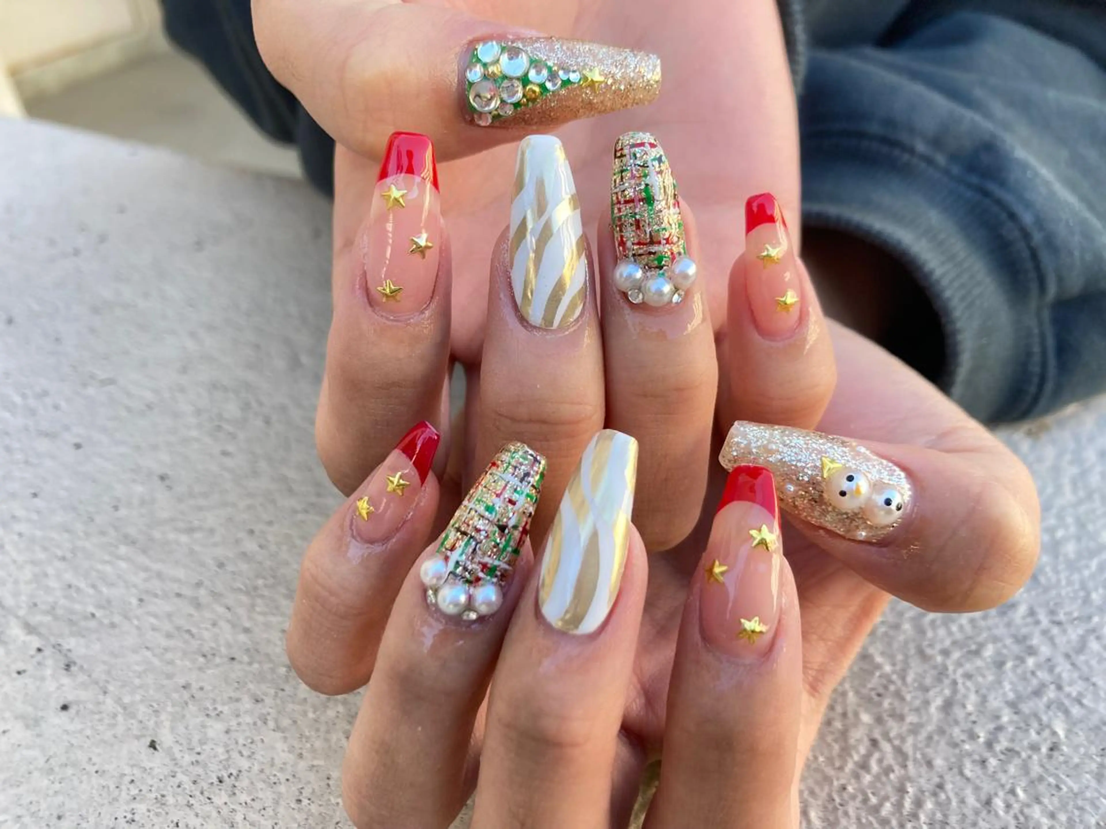 ロング ネイル ハンドネイル フットネイル ✴︎ Delightのネイルデザイン