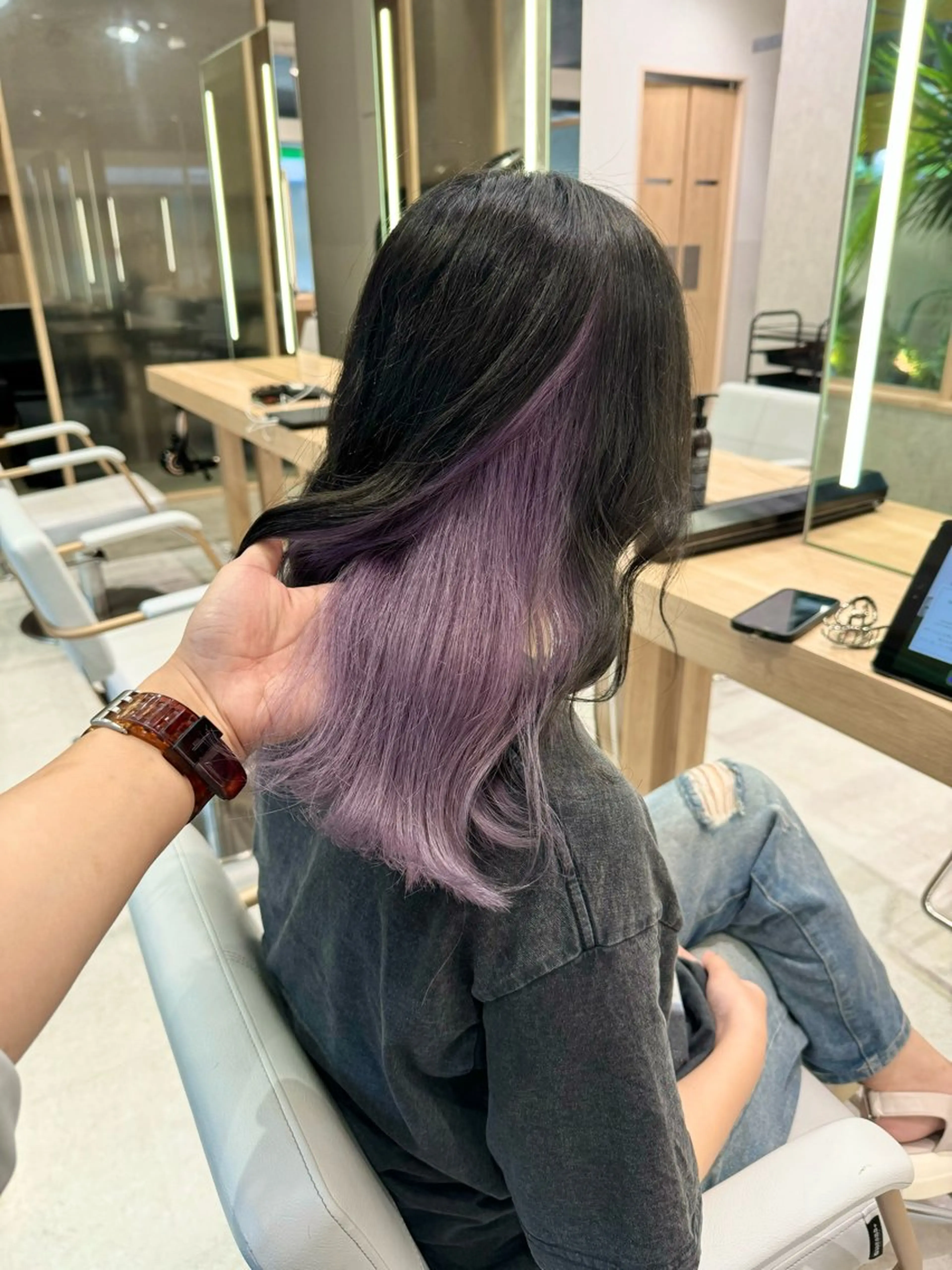 ロング カラー カット ヘアカラー 🇰🇷韓国レイヤー ケアカラー／田川佑紀のヘアスタイル
