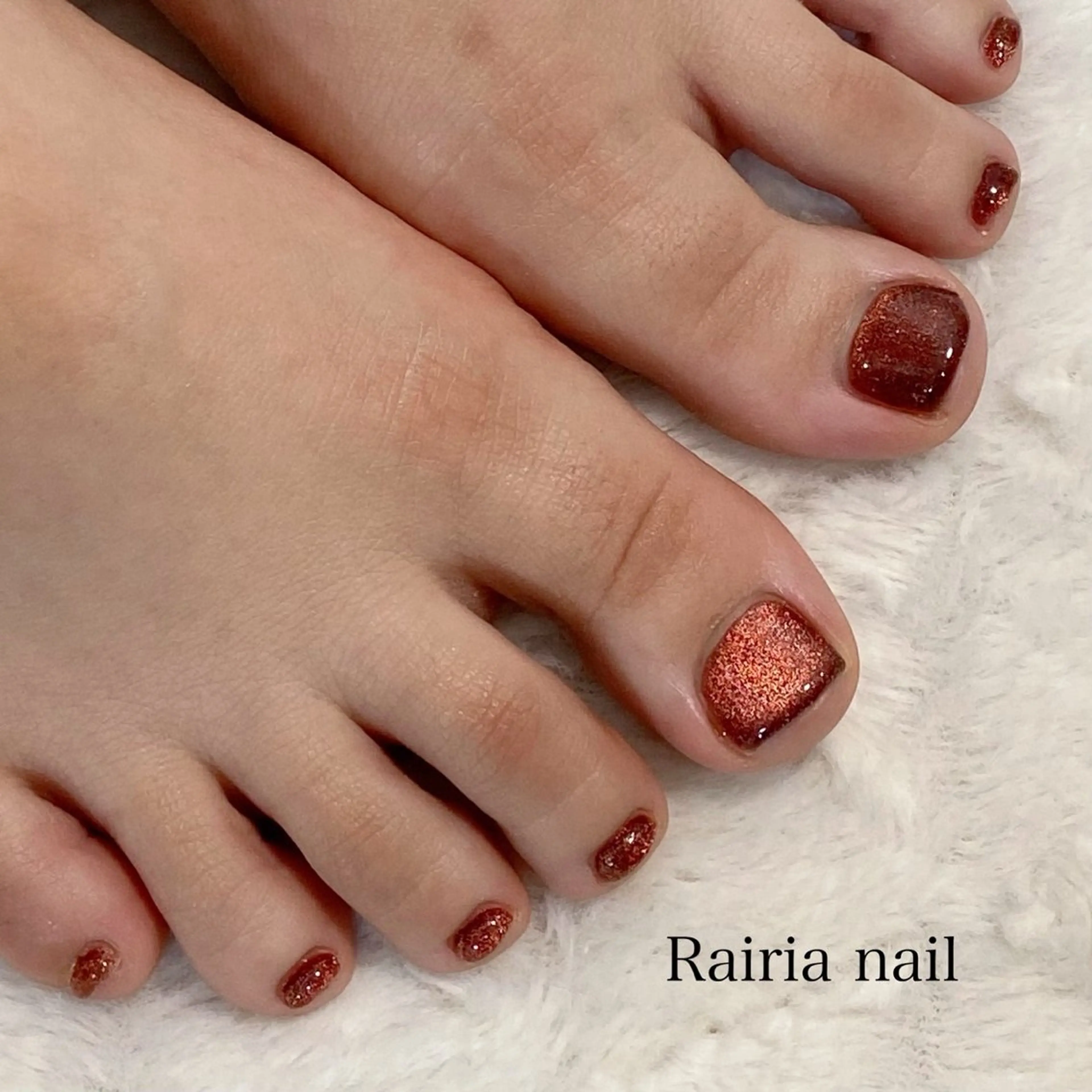 ネイル ジェルネイル マグネットネイル マグネットワンカラー ワンカラーネイル パラジェル フットネイル CRISTA MOMOのネイルデザイン