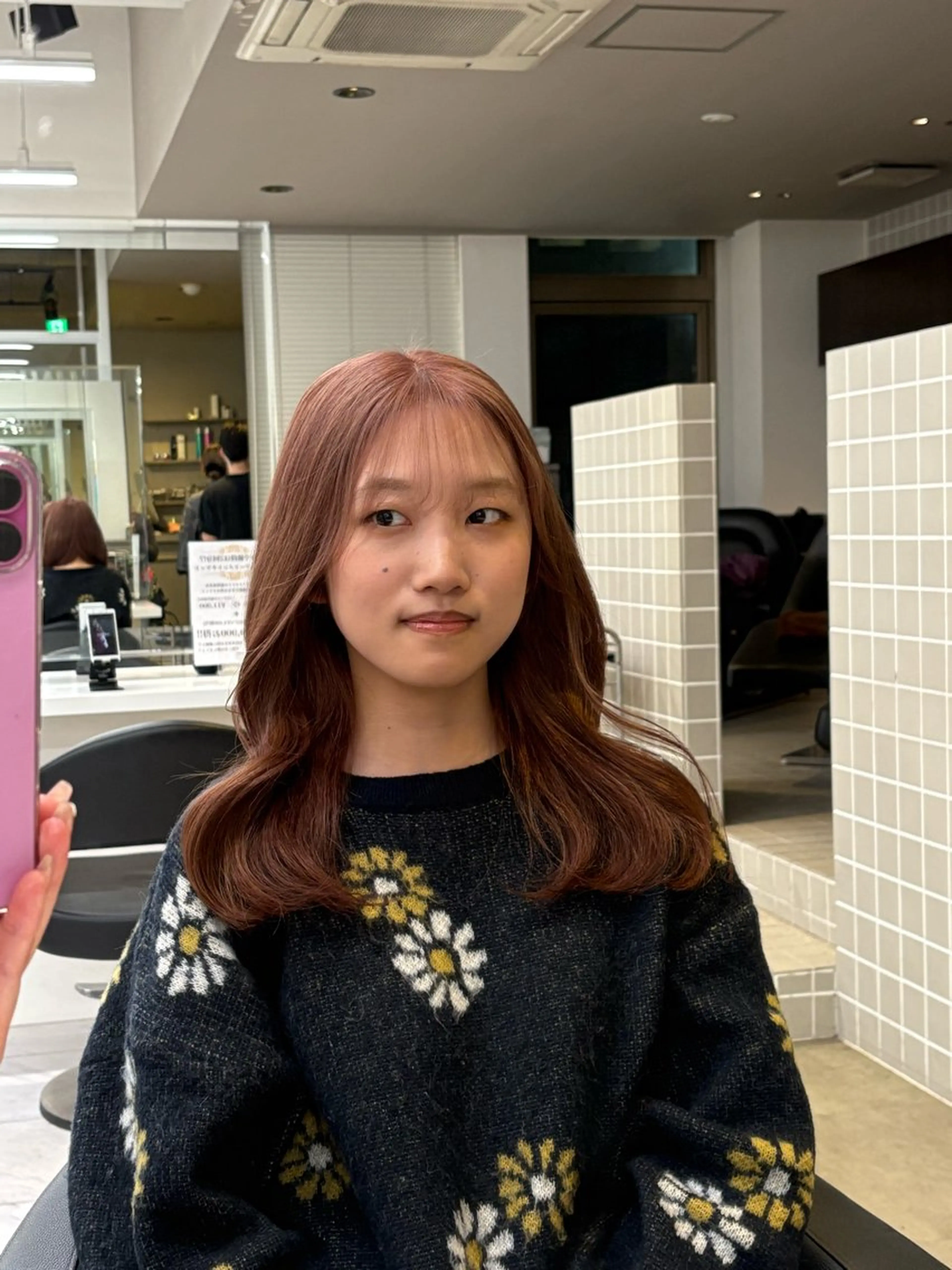 カラー ヘアカラー トリートメント 透明感ベージュ🤎 ナチュラルレイヤーのヘアスタイル