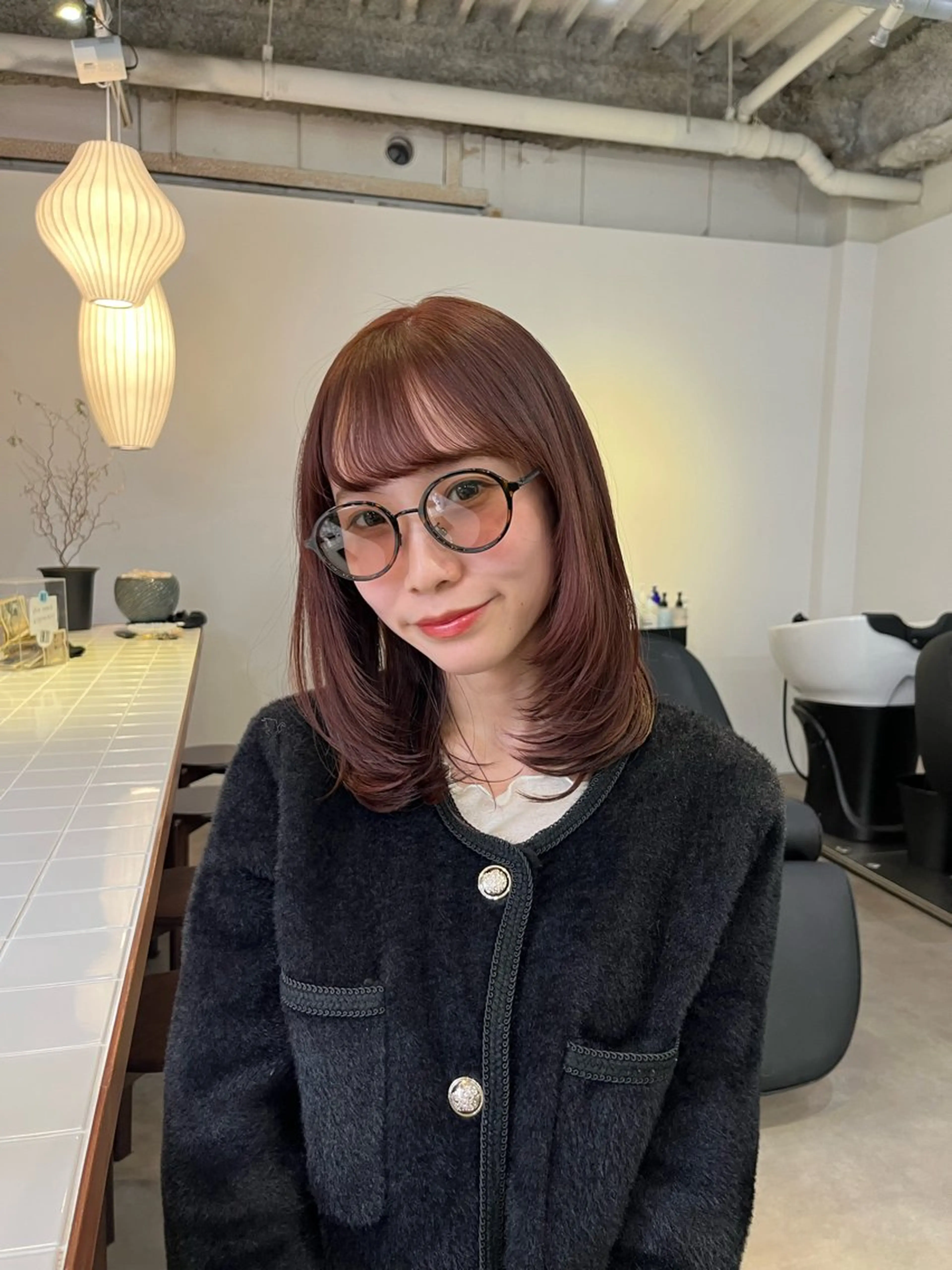 ミディアム カラー カット ヘアカラー Sanaダブルカラー ✨️パルコ徒歩1分のヘアスタイル