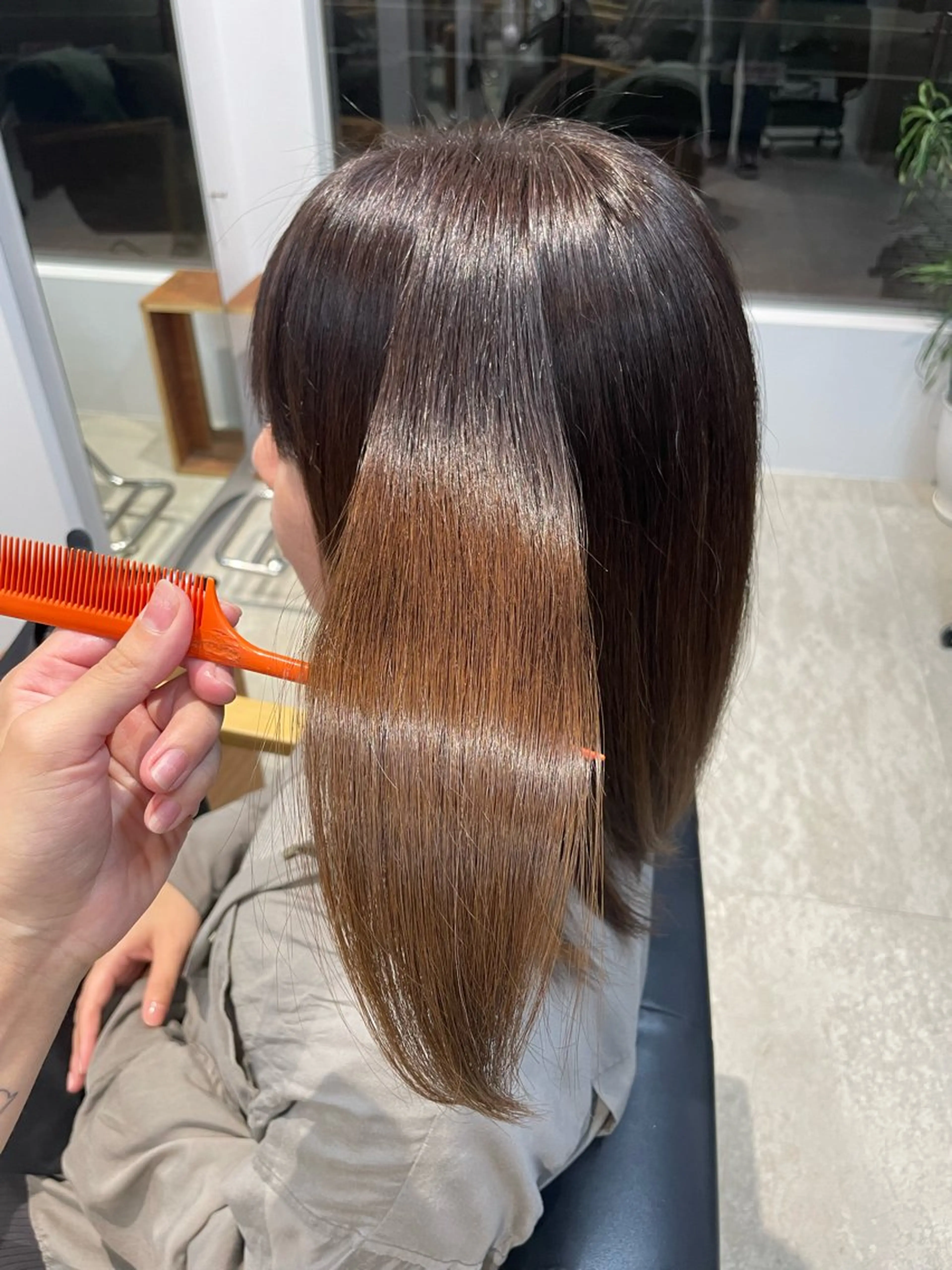 セミロング 髪質改善 播磨茜/谷町四丁目/ Le'a/スパニストのヘアスタイル