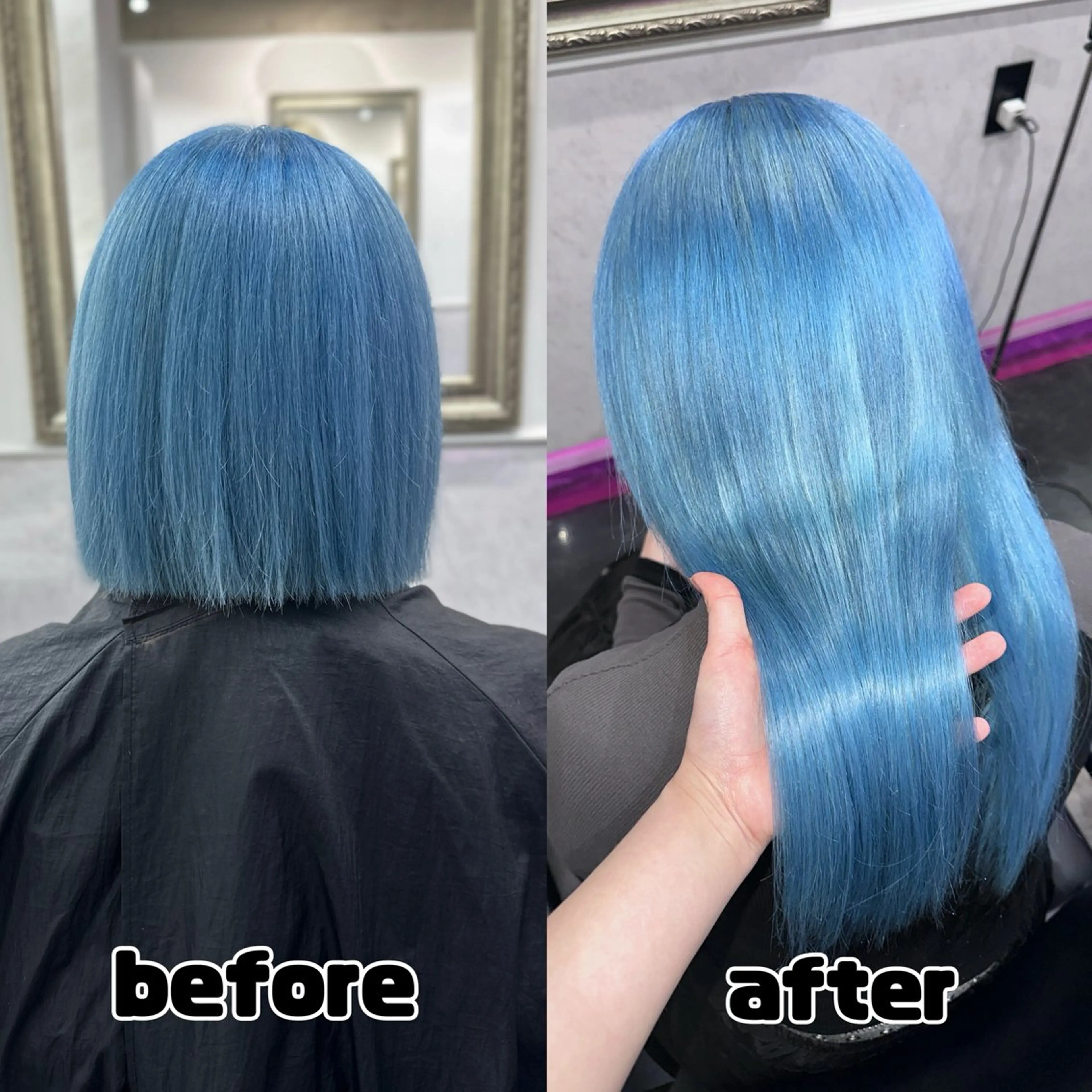 ロング カラー エクステ ハイトーン/ウルフ /エクステ/ましろのヘアスタイル