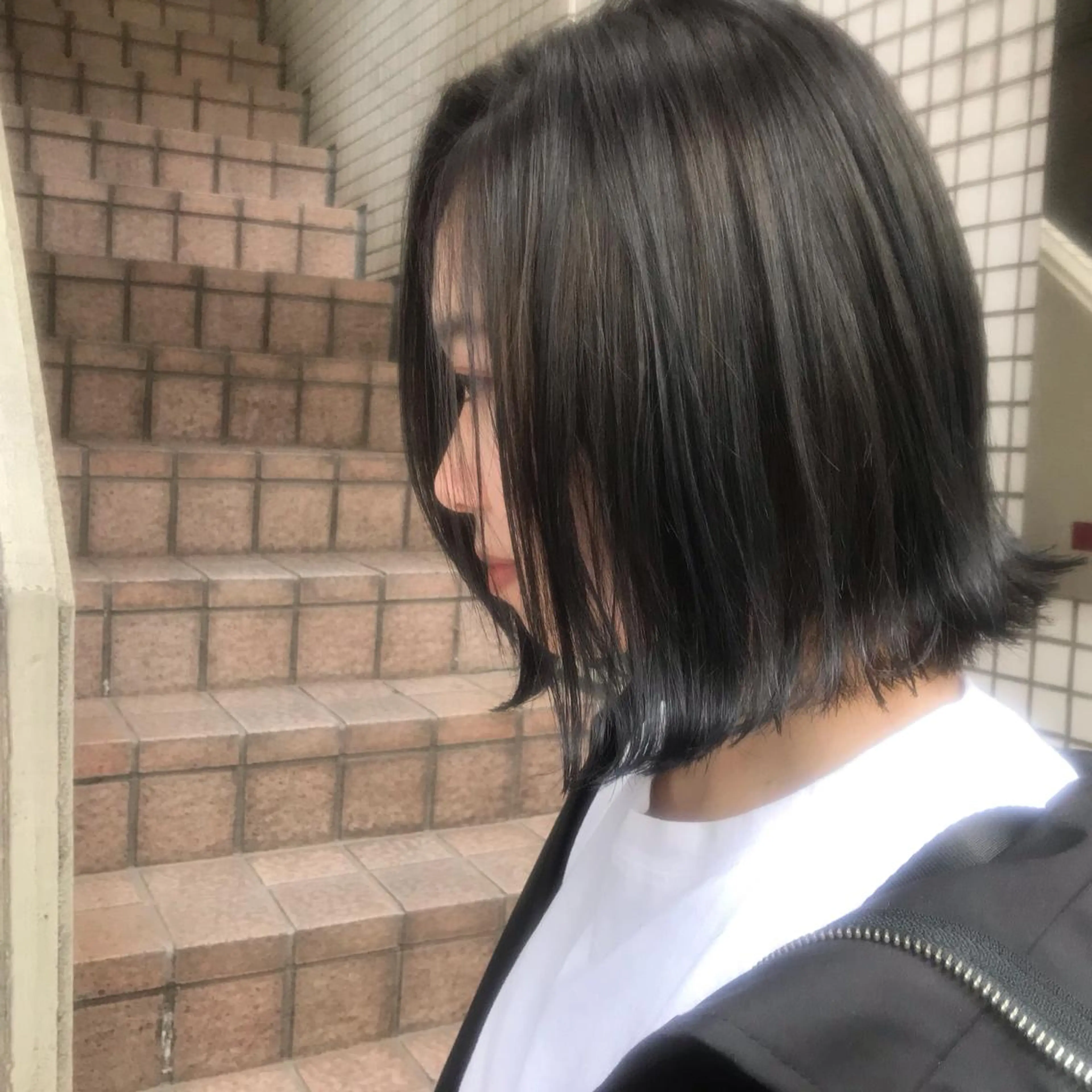 ミディアム カラー 🫧透明感カラー/ ボブ/小笠原汐海🪽のヘアスタイル