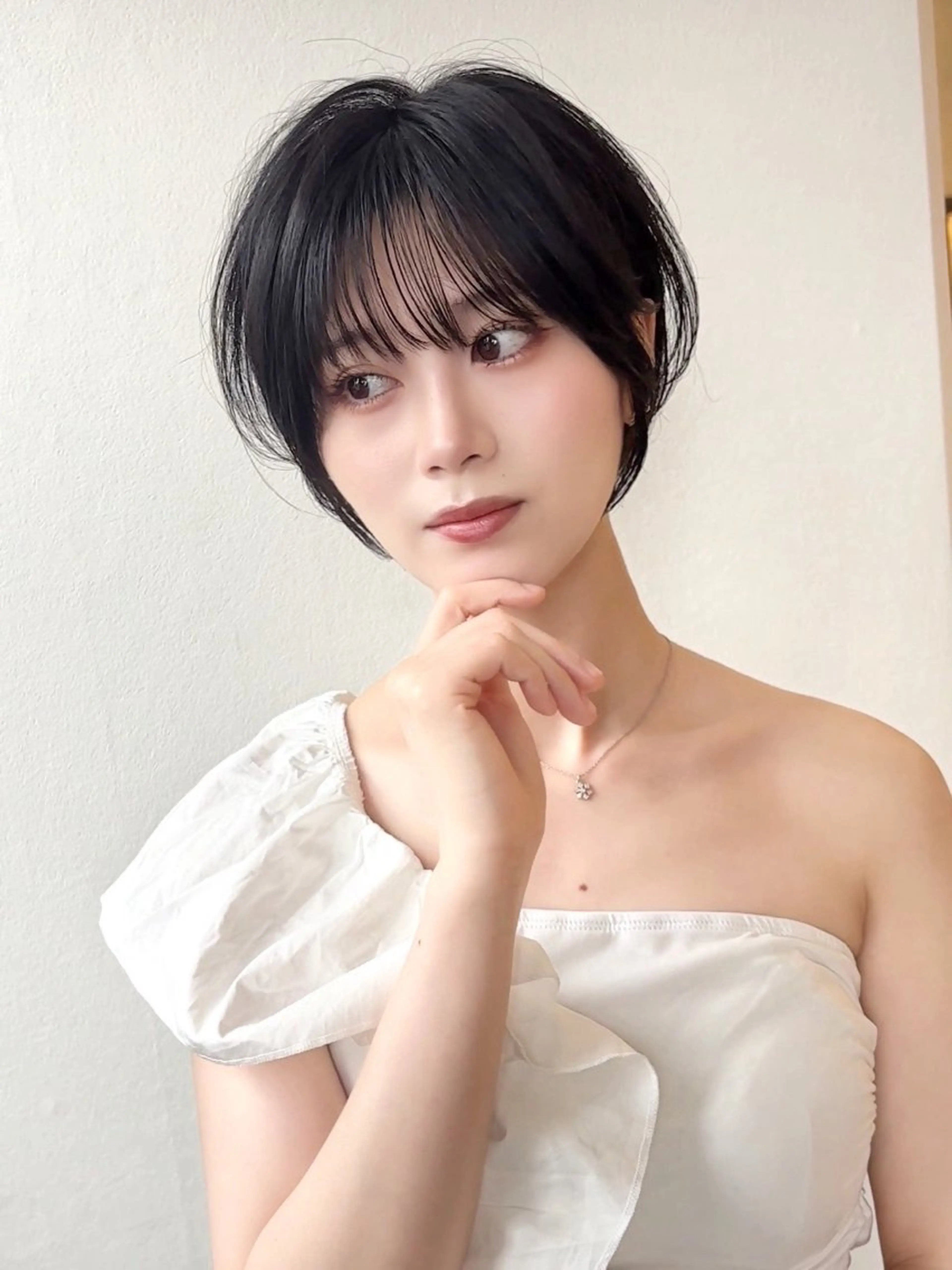 ショート カラー カット ヘアカラー トリートメント Lond Bloom 天神ショート/ボブのヘアスタイル