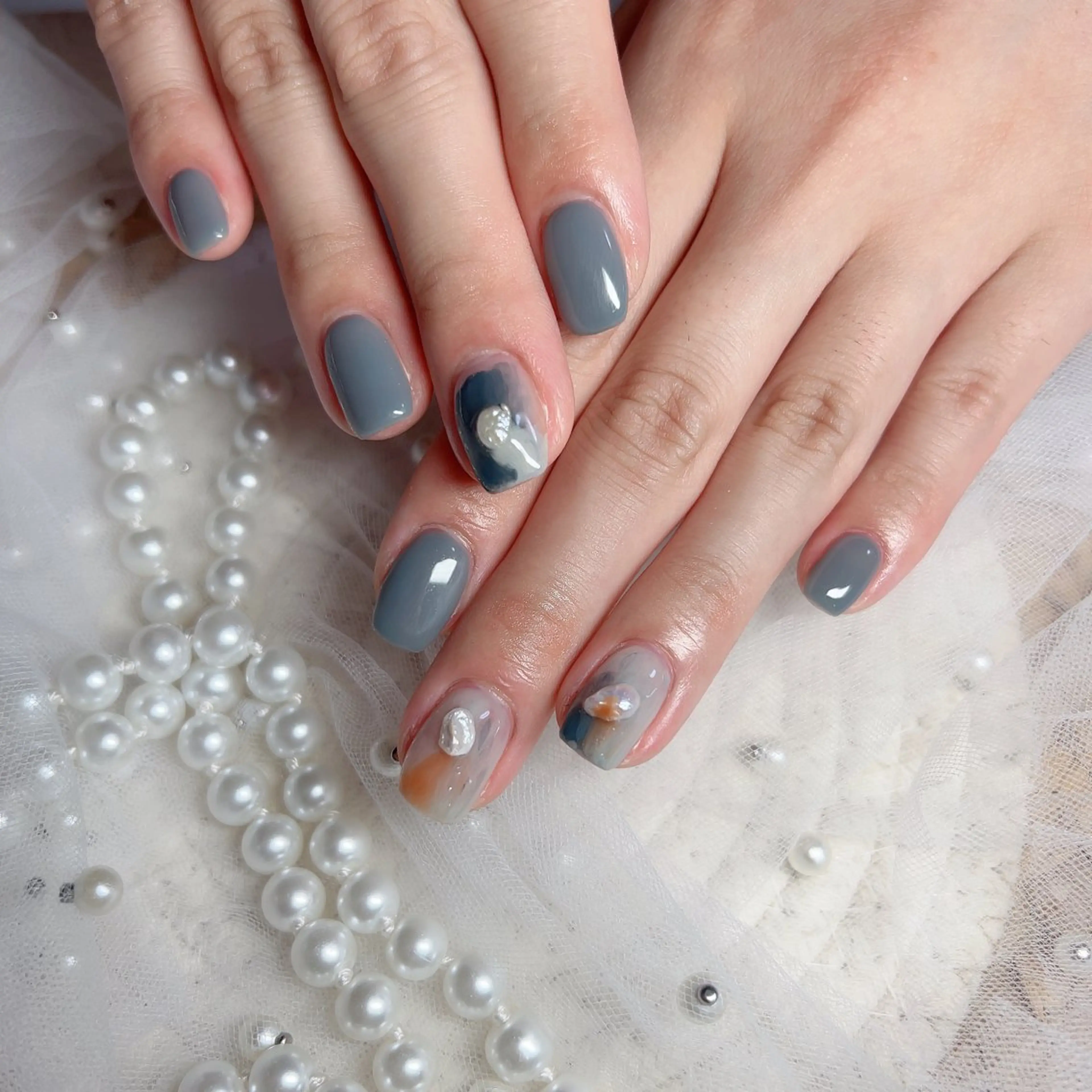 ネイル ハンドネイル M🌷nail 長さだし専門店のネイルデザイン