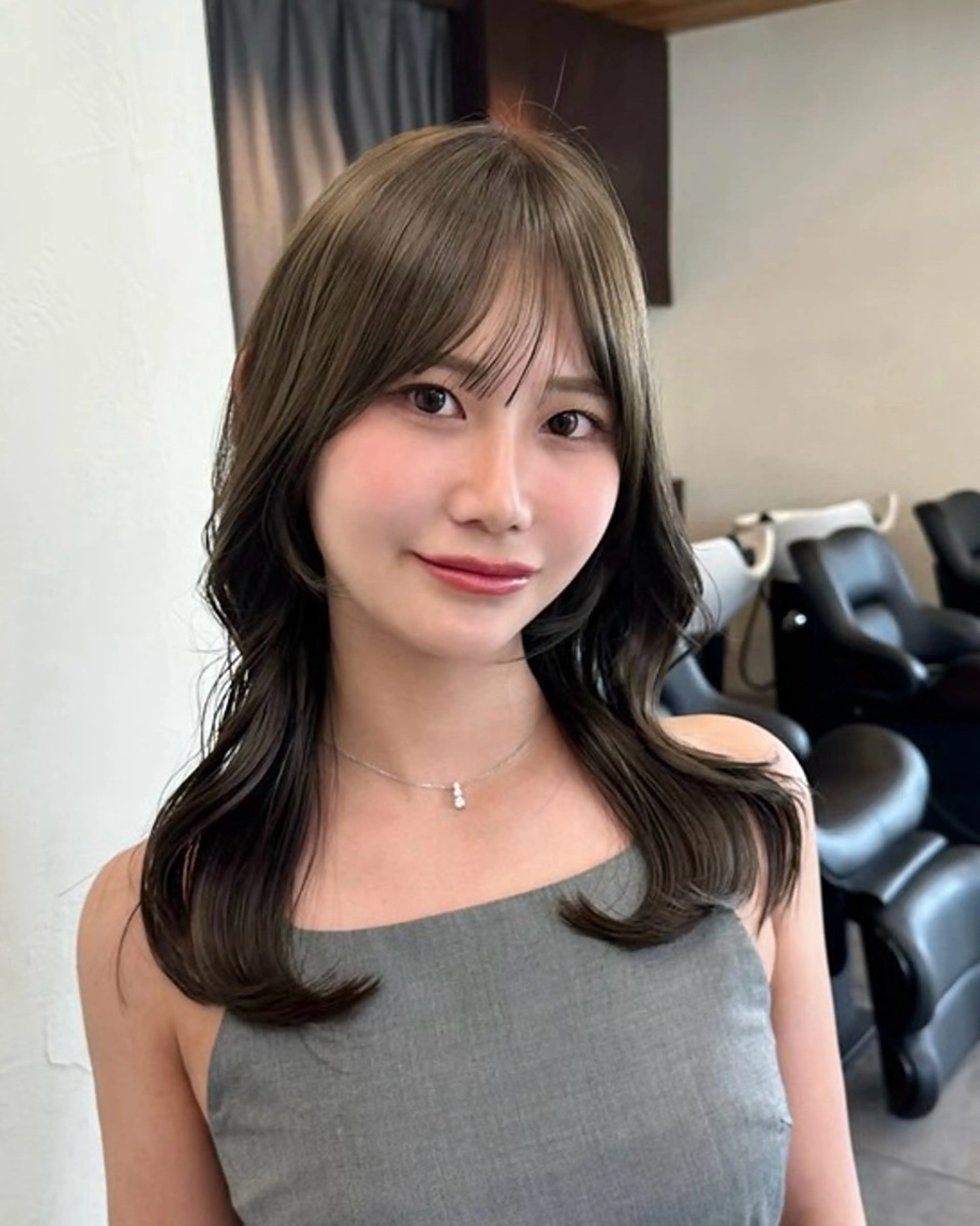 セミロング カラー ヘアアレンジ ⭐️銀座/ショート/ 艶カラー/りょうがのヘアスタイル