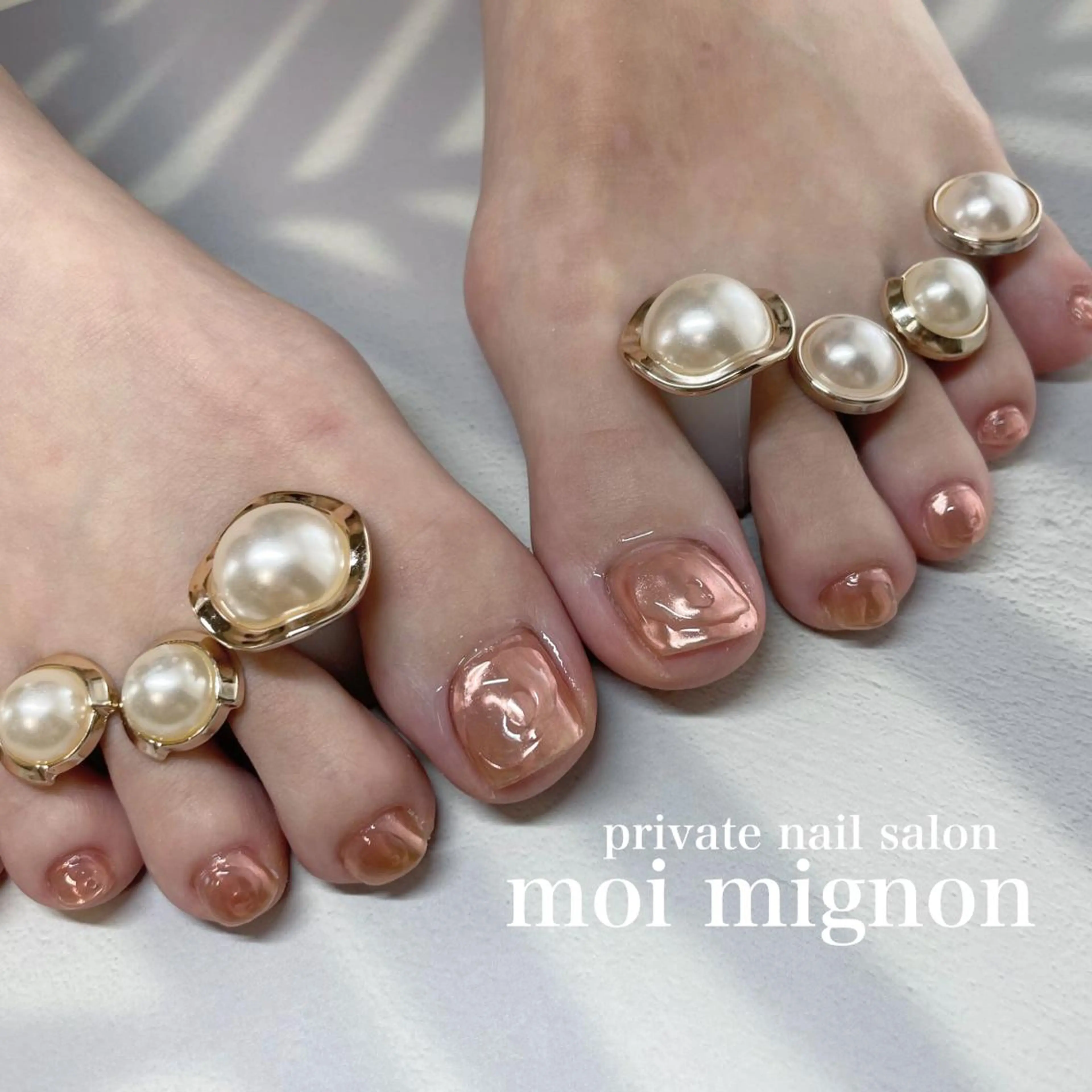 ネイル フットネイル ミラーネイル フットネイル nailist Aki♡のネイルデザイン