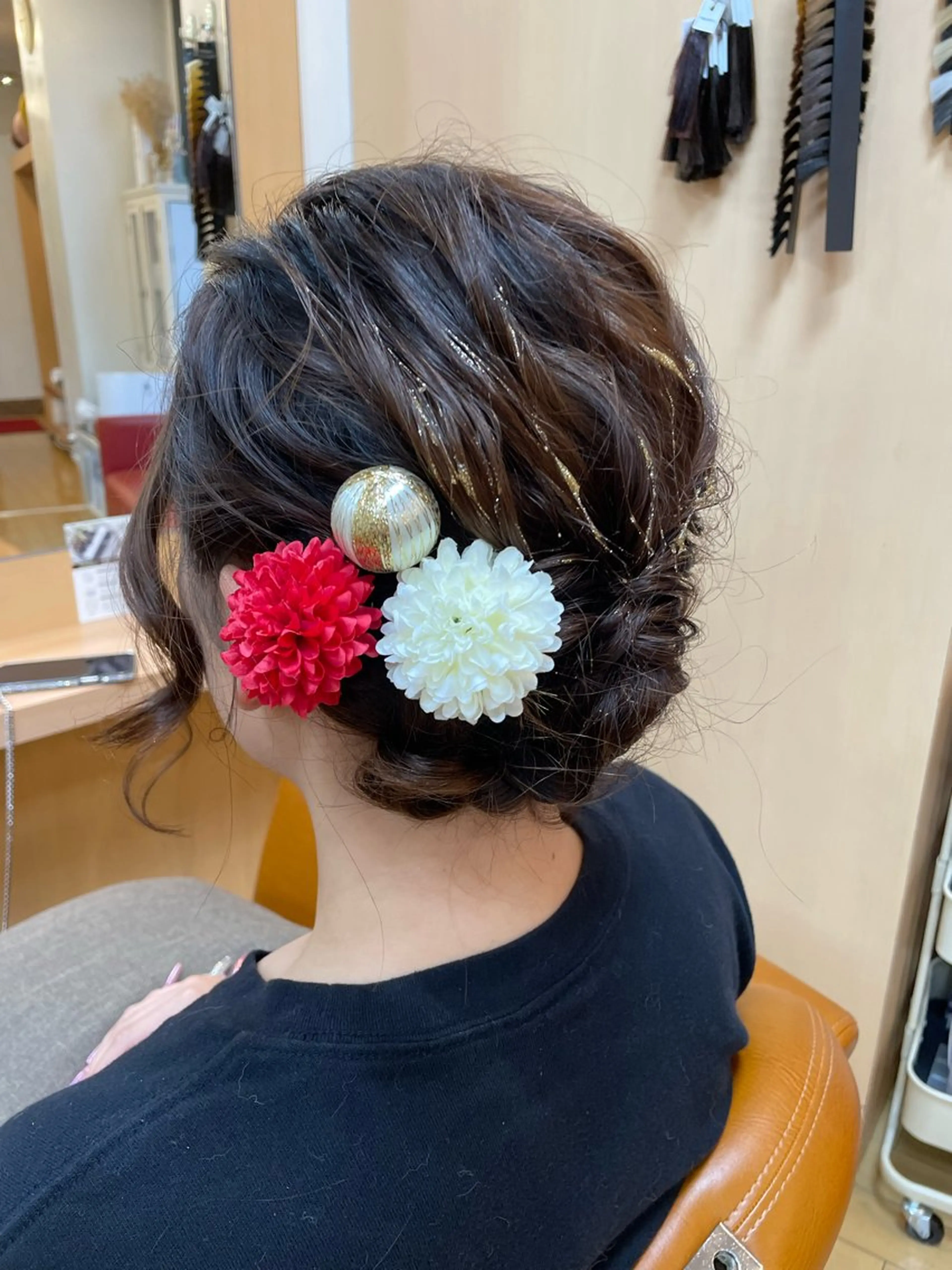 ヘアアレンジ 浴衣 韓国ヘア 🤍中西麻友🤍のヘアスタイル