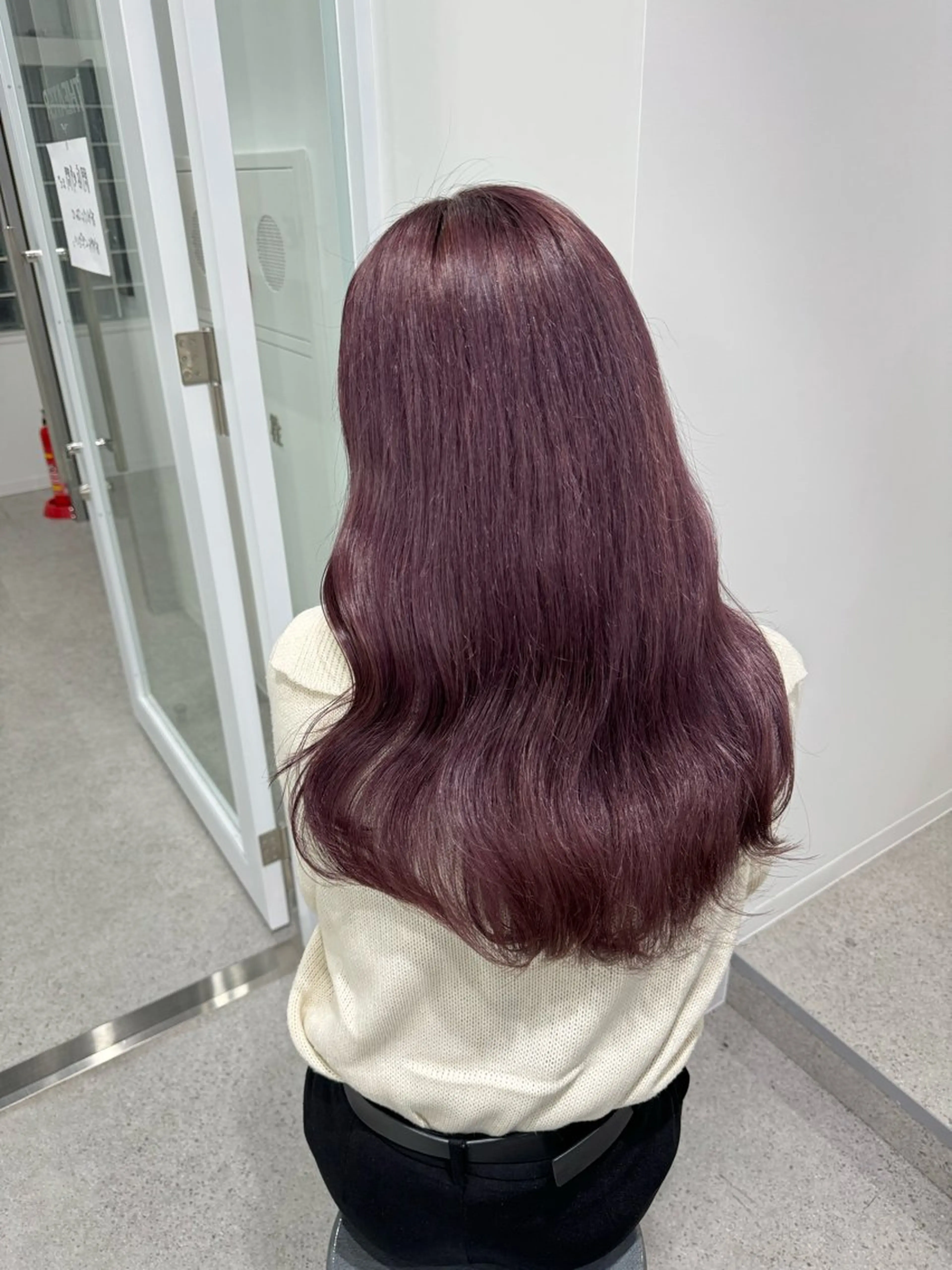 ロング ヘアカラー トリートメント ヘアセット 💗暖色カラー💗 ツヤ髪💗Mayaのヘアスタイル