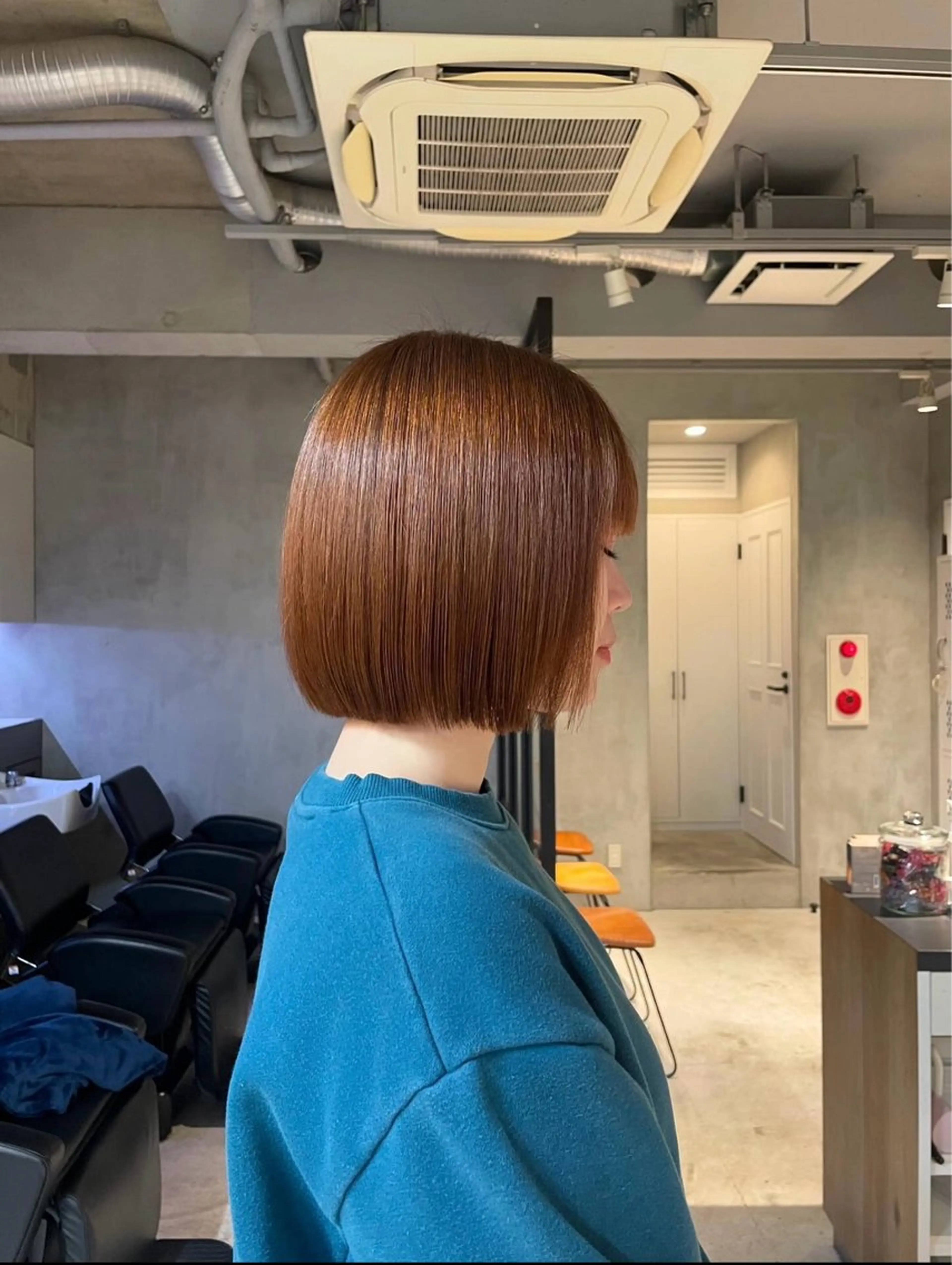 ミディアム カラー 藤平海音/fifth PARKのヘアスタイル