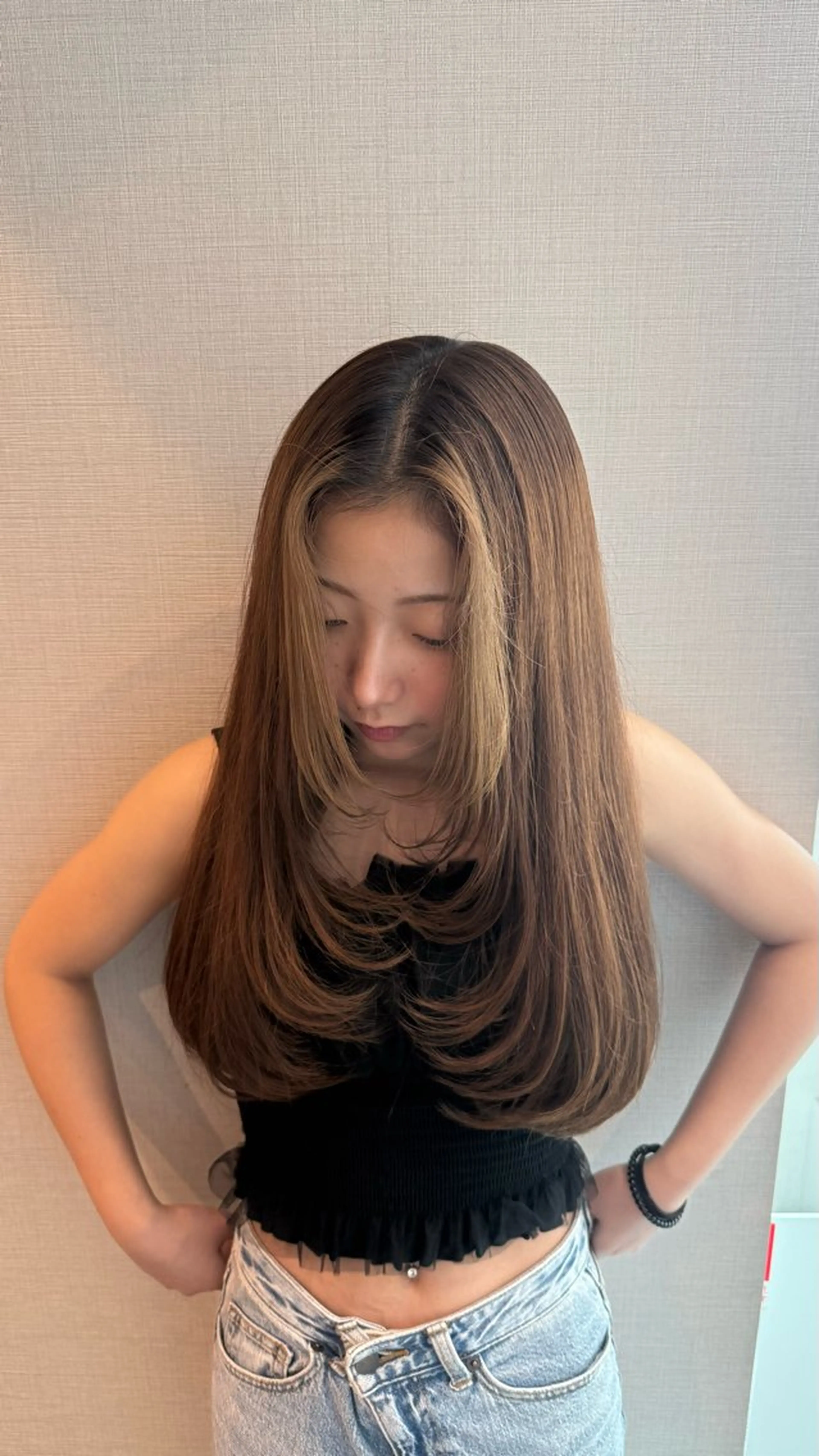 ロング 福田花音/スタイリ スト兼任アイリストのヘアスタイル