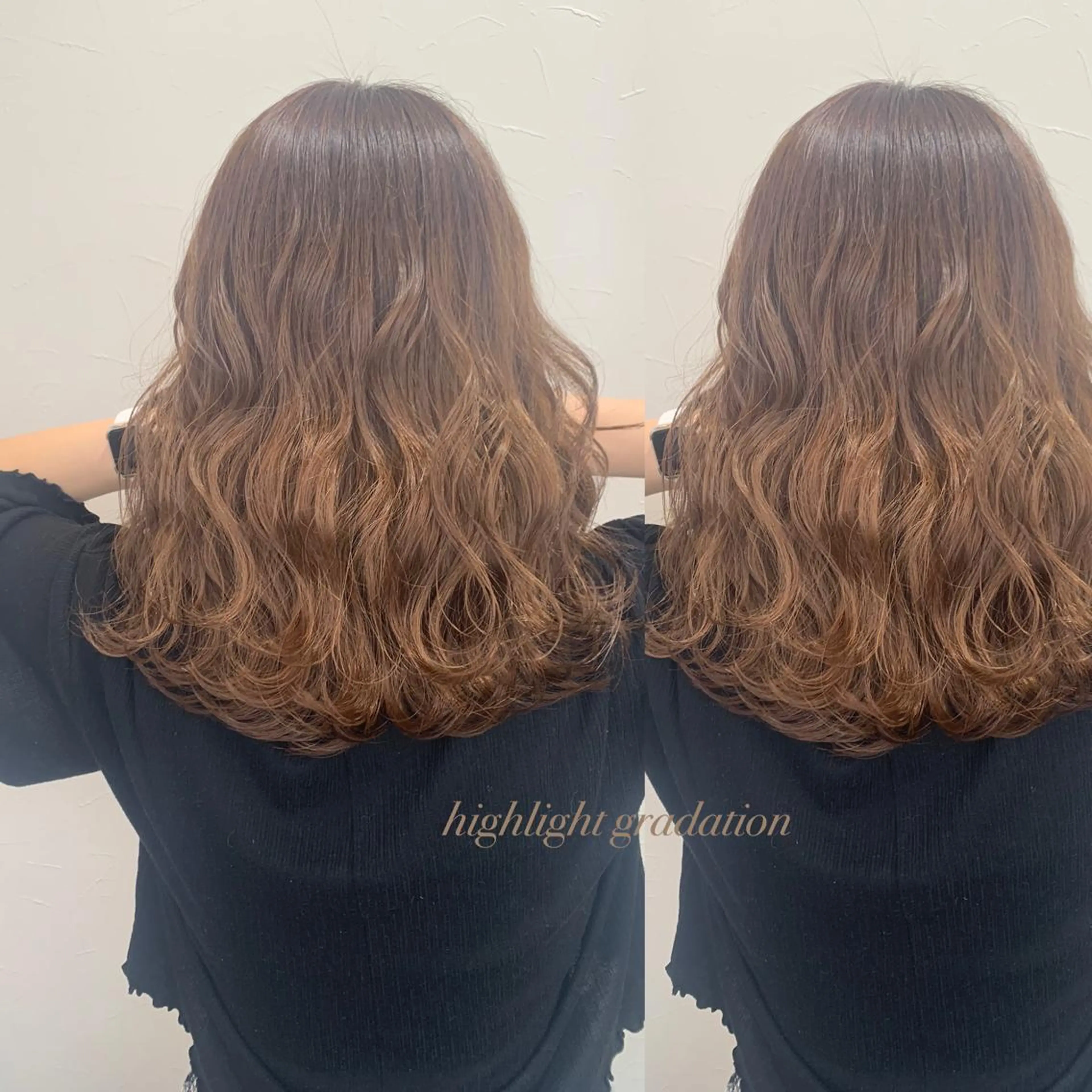 セミロング ハイライト カット 縮毛矯正 お悩み、似合わせ提案 将真のヘアスタイル