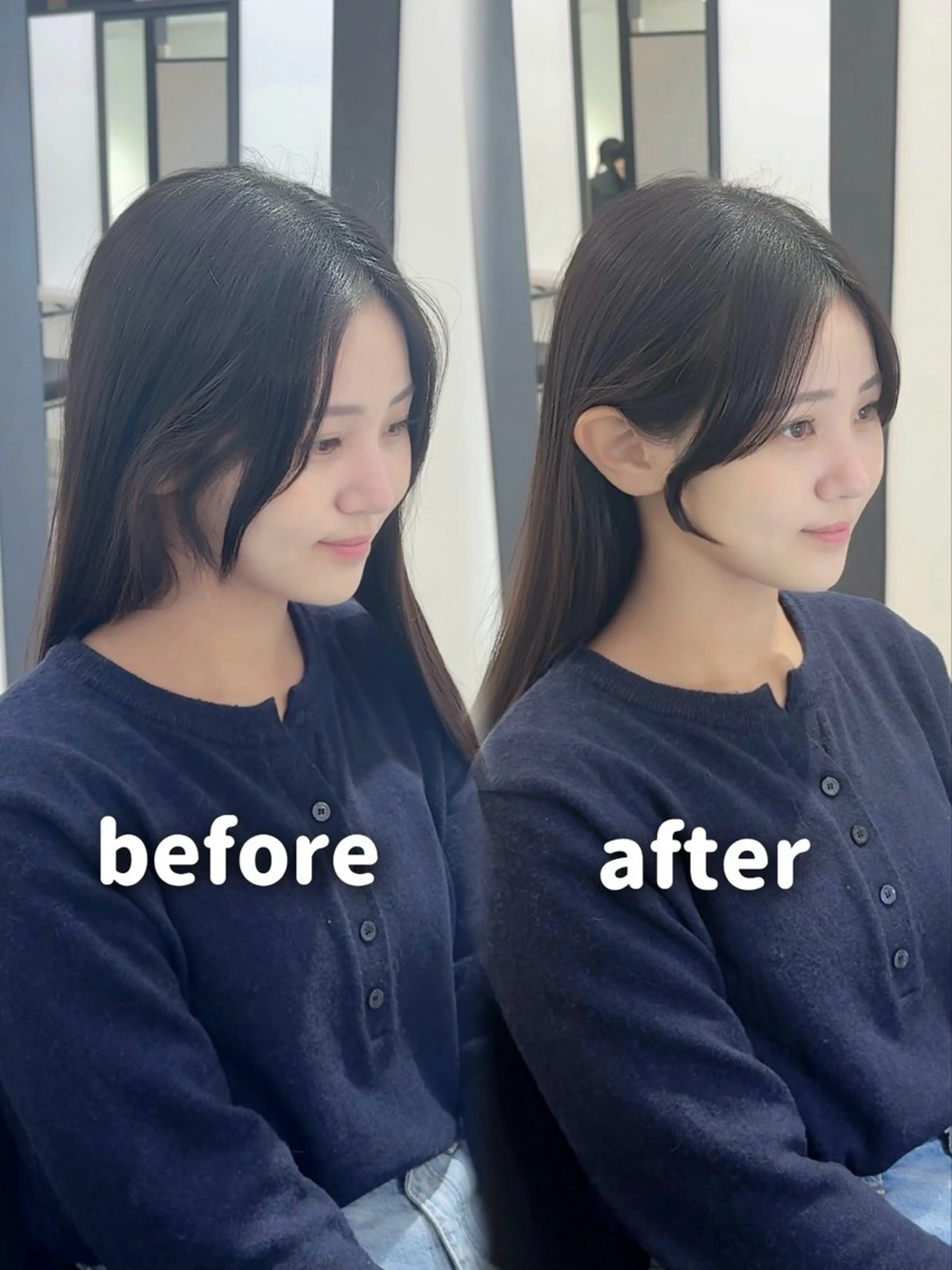 ロング カット YUZU🎀顔まわり ×レイヤーカットのヘアスタイル