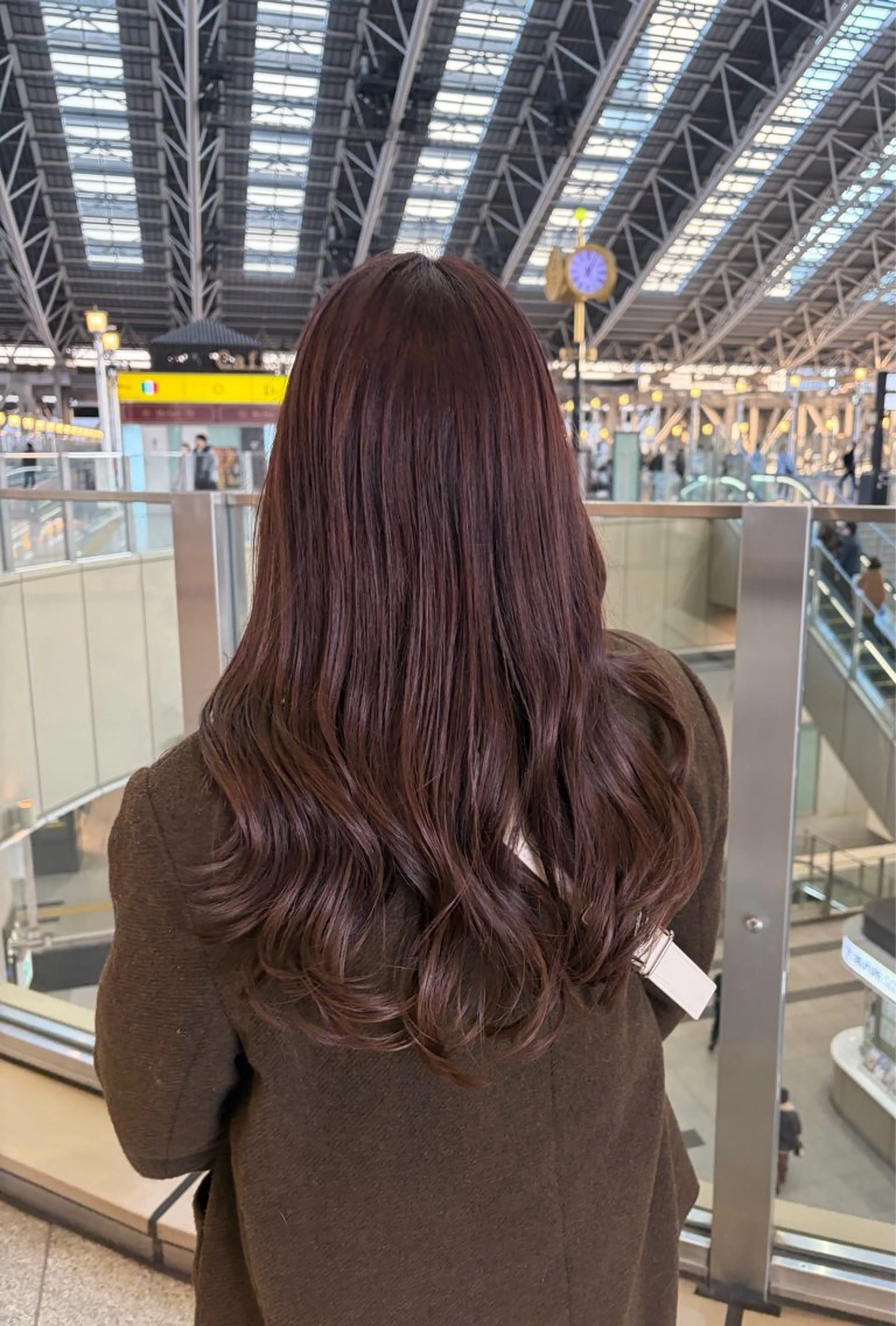 ロング カラー ブラウンカラー ラベンダーカラー 鈴木由衣 /ショート/艶カラーのヘアスタイル