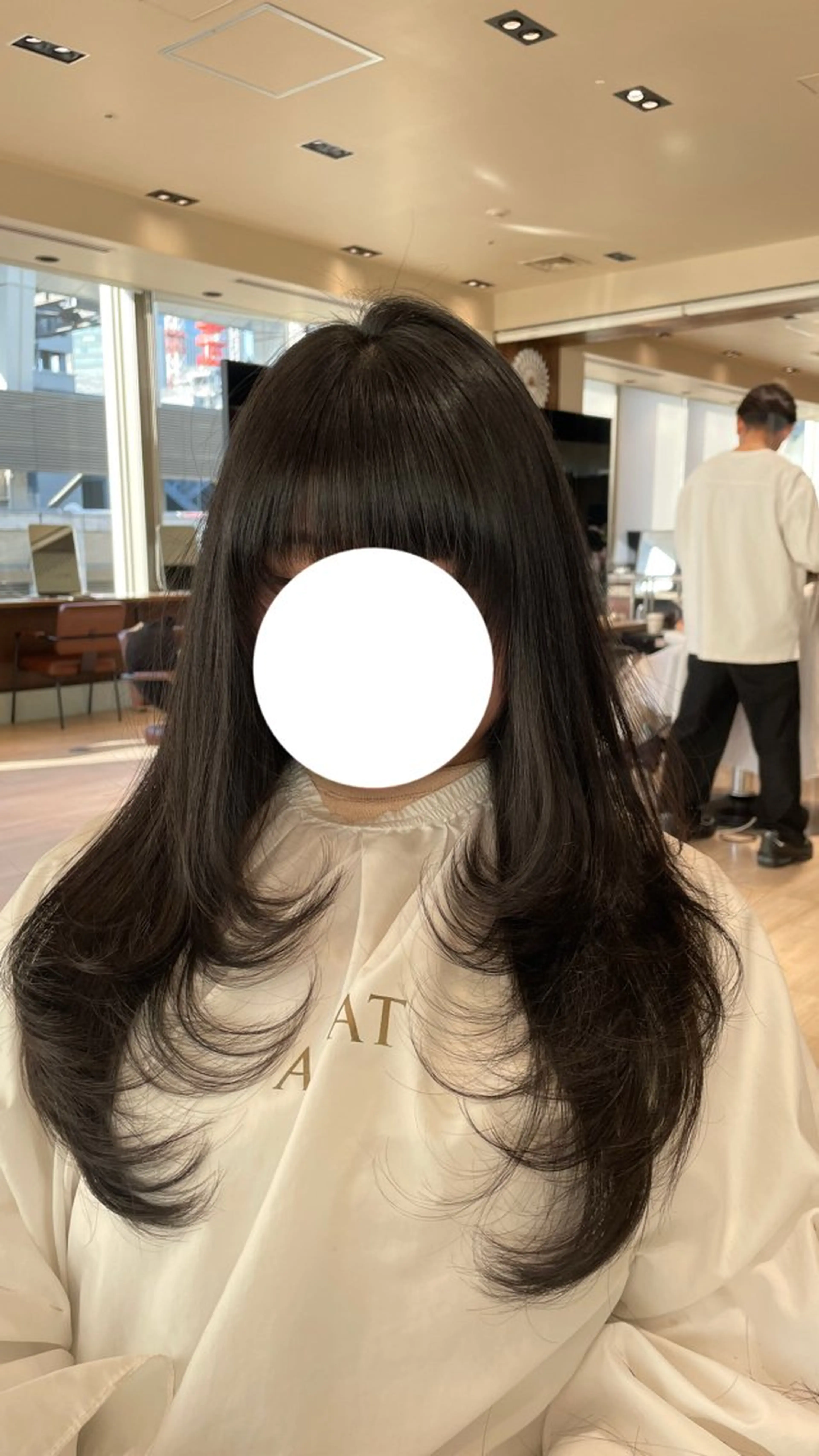 ロング 顔周りカット レイヤーカット レイヤーカット/ アレンジ/うみのヘアスタイル