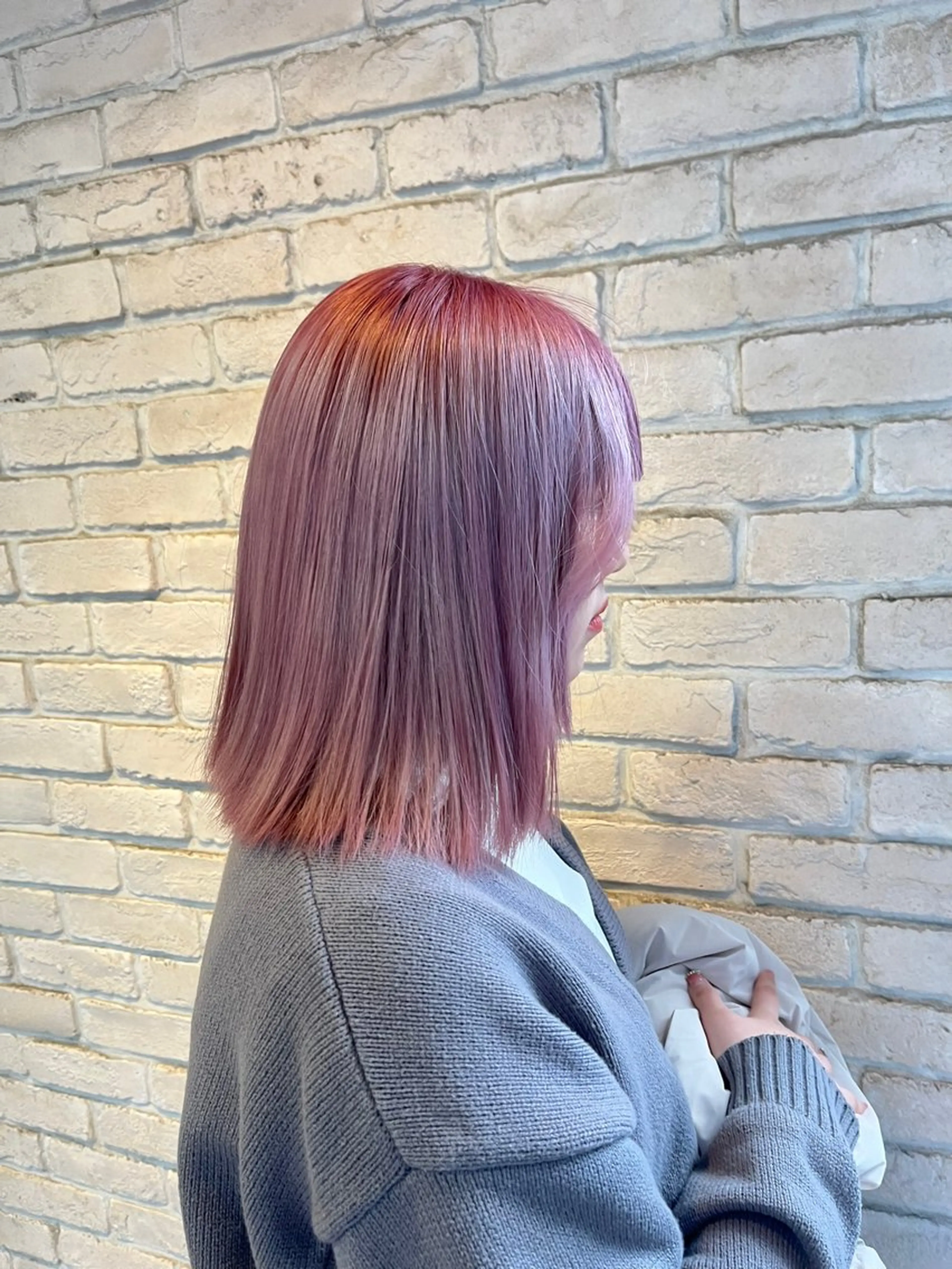 セミロング カラー 🫧ハイトーン個性髪 🫧マヤのヘアスタイル