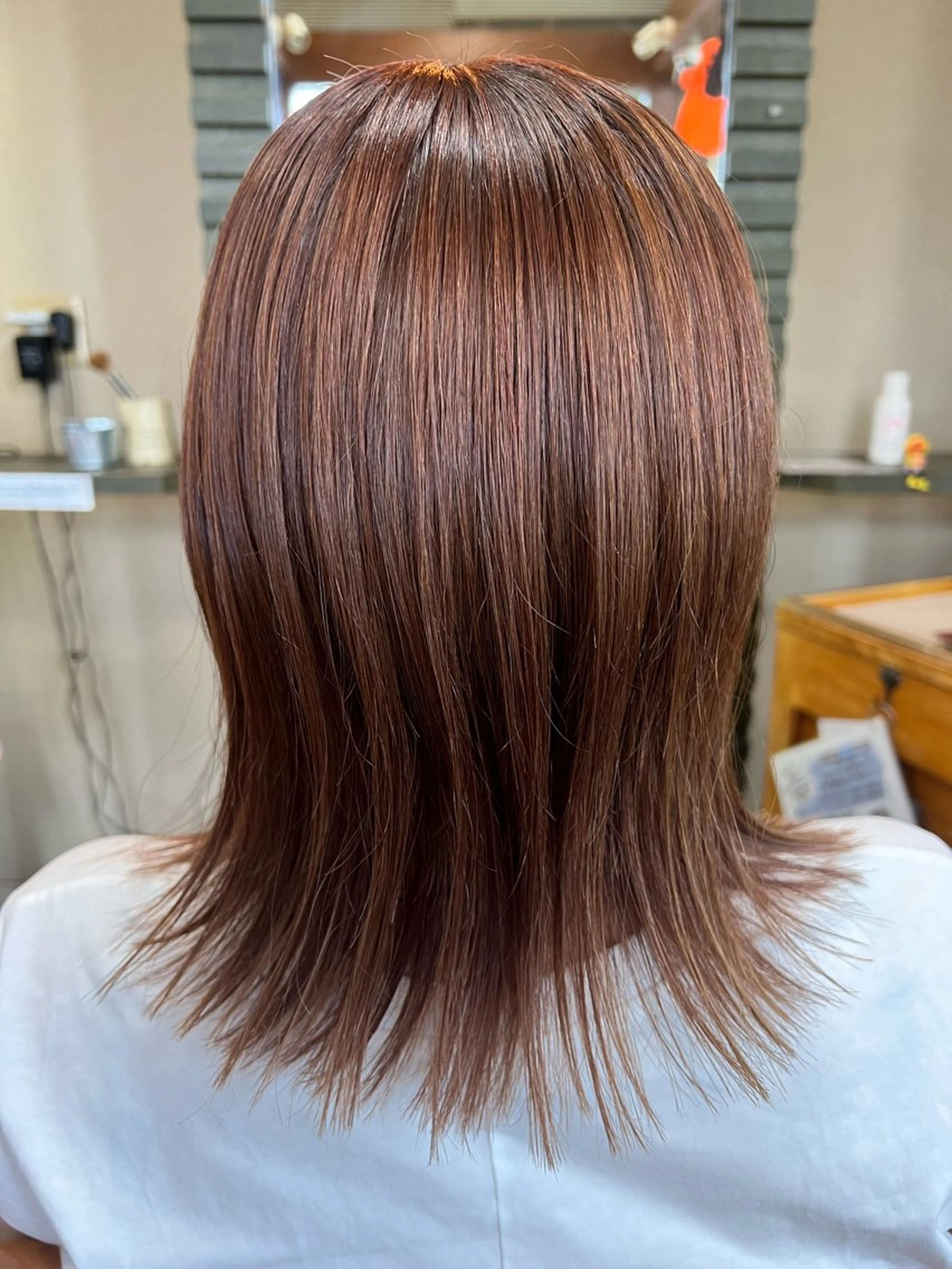 ミディアム カラー カット トリートメント 奥田 勝亮のヘアスタイル