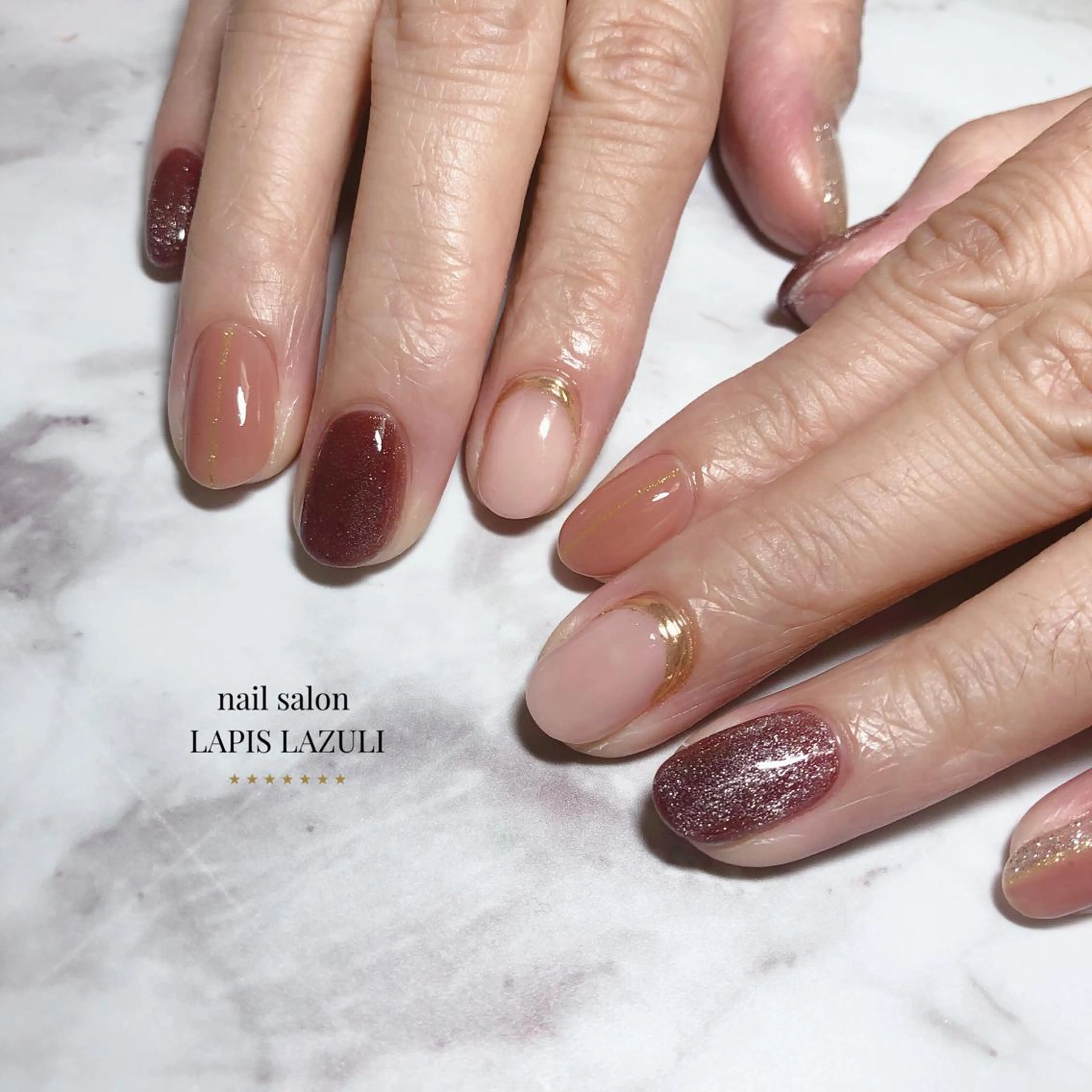ネイル nail salon ラピスラズリのネイルデザイン