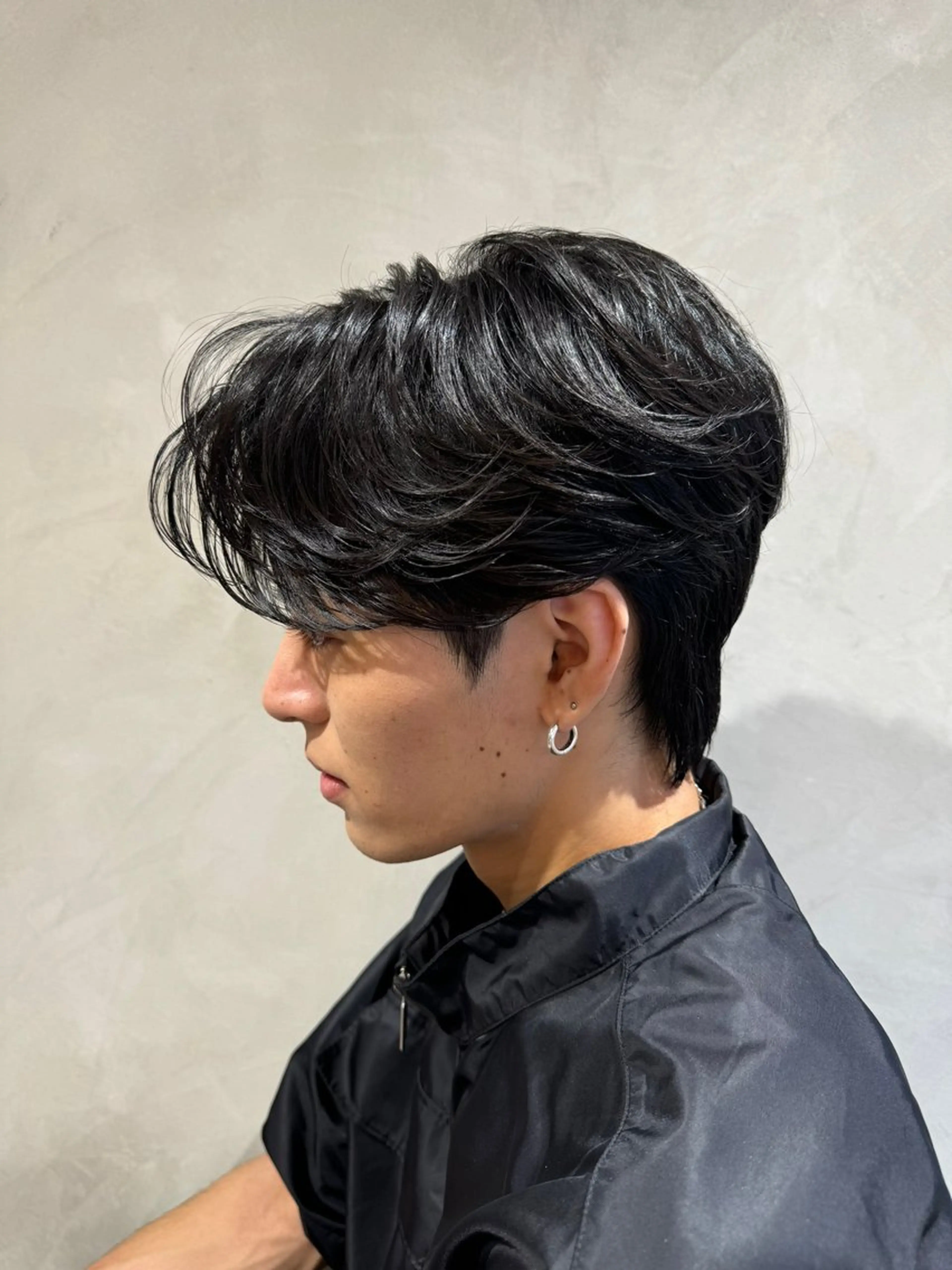 ショート パーマ メンズ センターパート メンズパーマ ニュアンスパーマ 横浜/レイヤー/ カネコのヘアスタイル