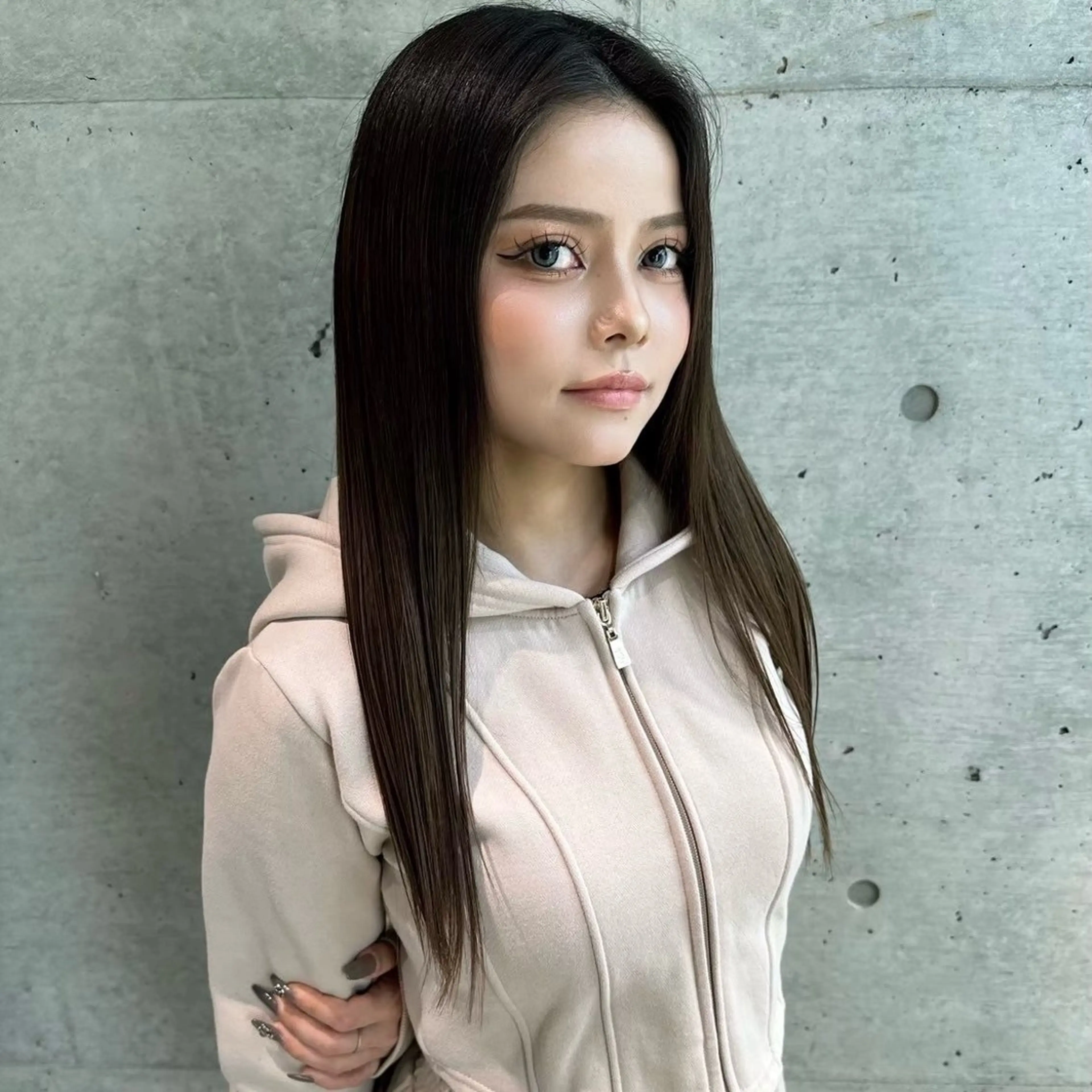 セミロング カラー ヘアカラー トリートメント 透明感カラー/ りおのヘアスタイル