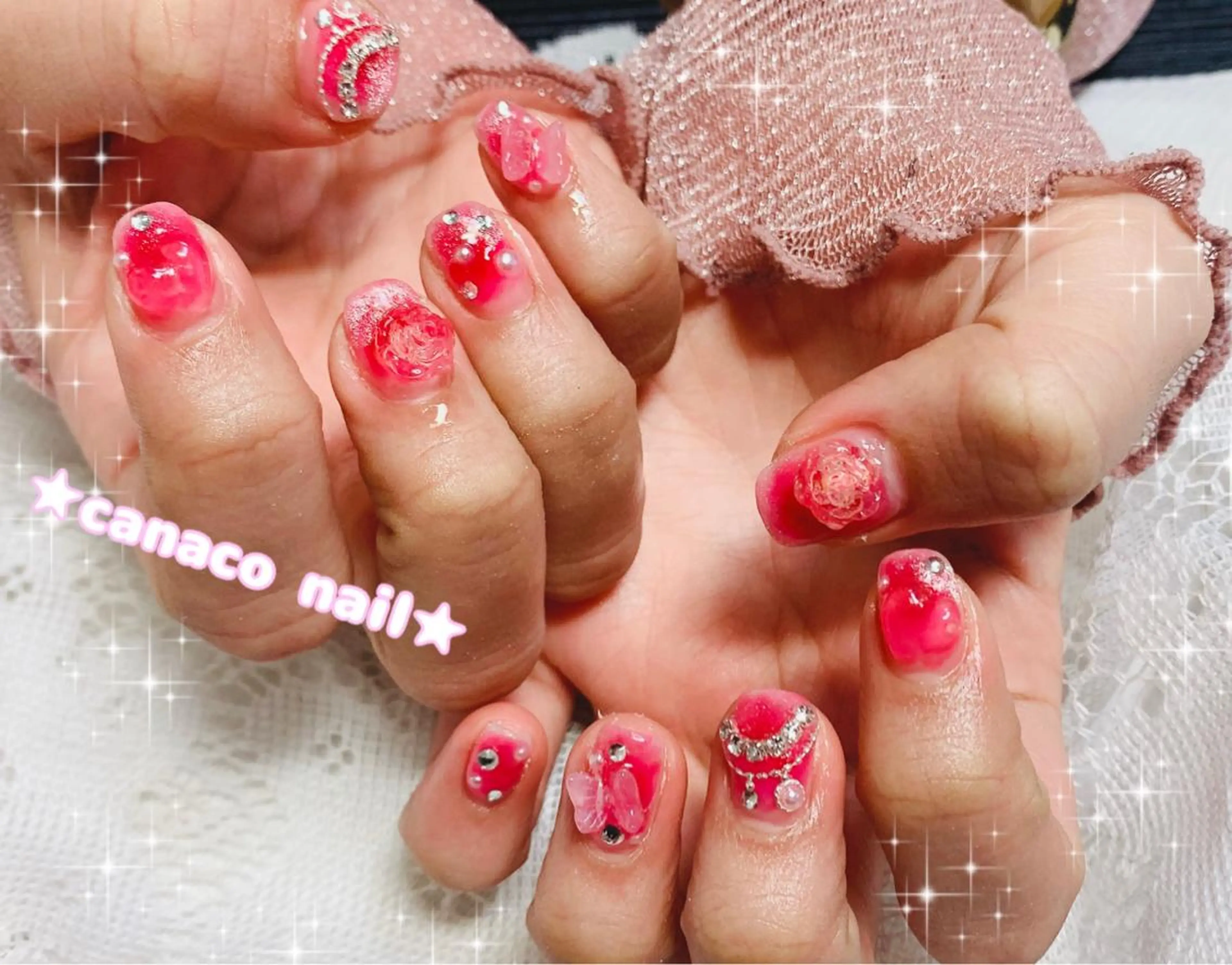ネイル アートネイル チークネイル ジェルネイル マグネットネイル パラジェル ベテランネイル cnc nailのネイルデザイン