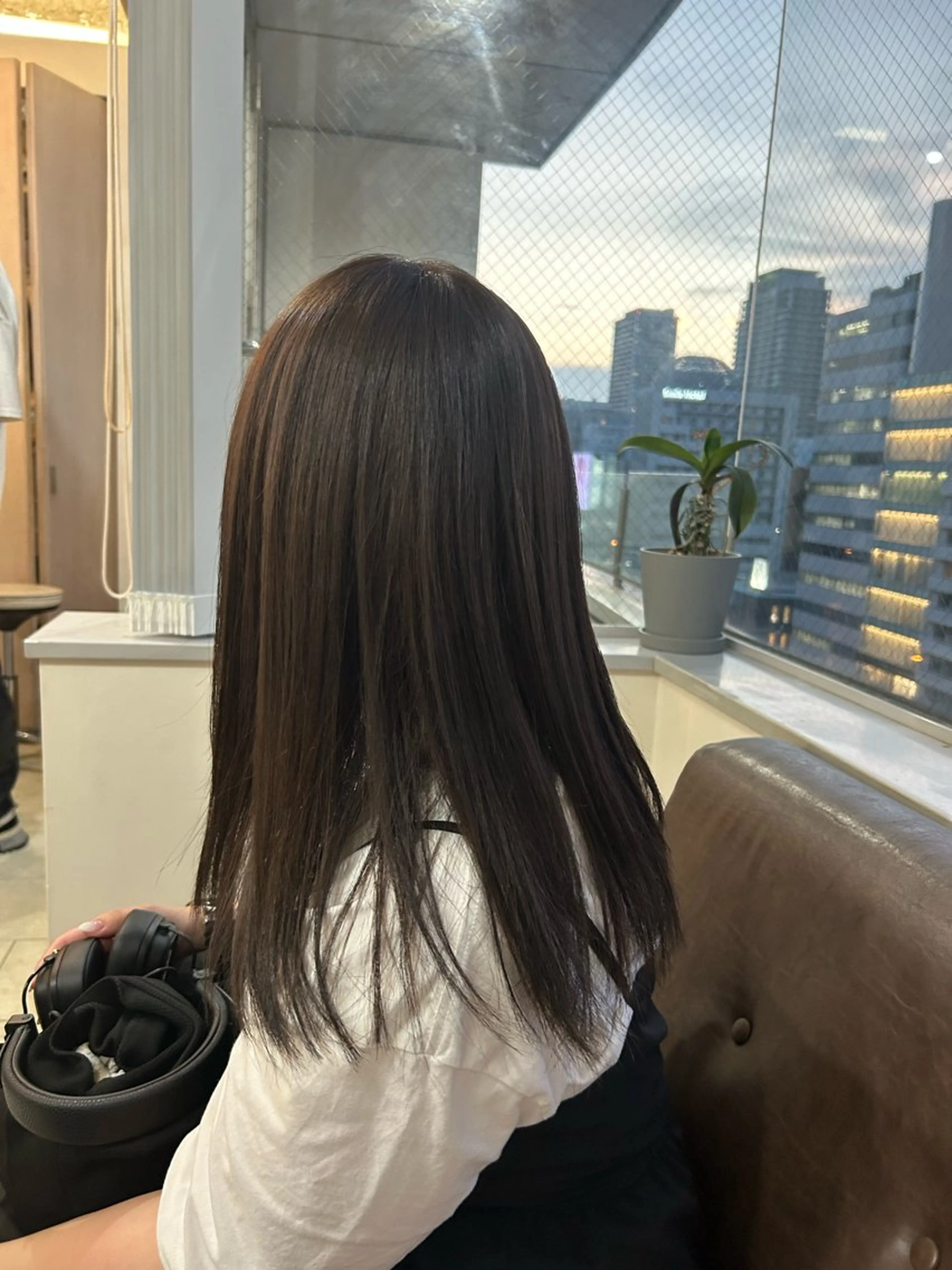 セミロング カラー ブリーチ 透明感カラー グレージュ ヘアカラー トリートメント 🫧透明感ボブ/ ハイトーン.nanoのヘアスタイル