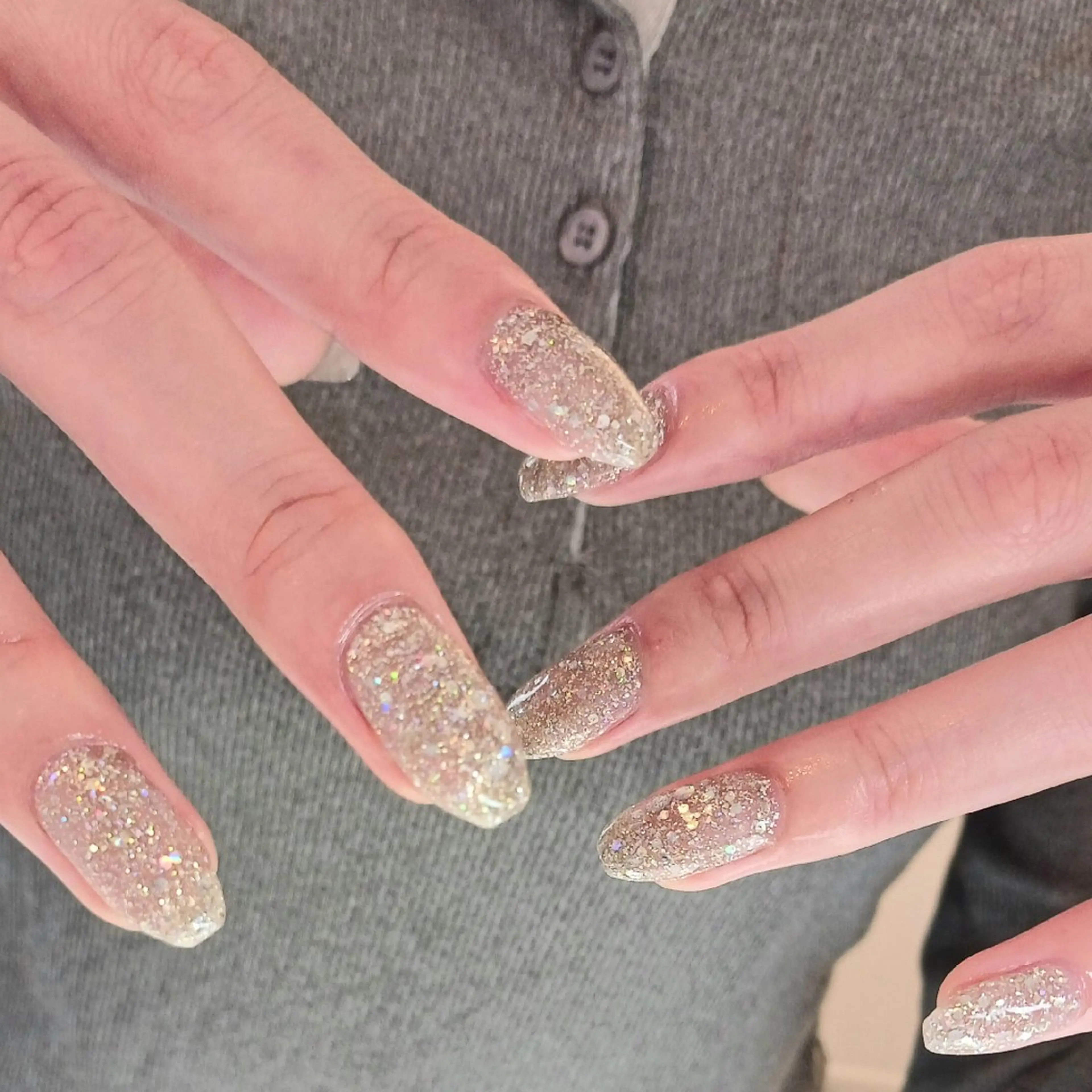 ネイル ラメ(グリッター) 持ち込み ワンカラーネイル シンプルネイル ハンドネイル owlnail /持込みデザイン専門のネイルデザイン