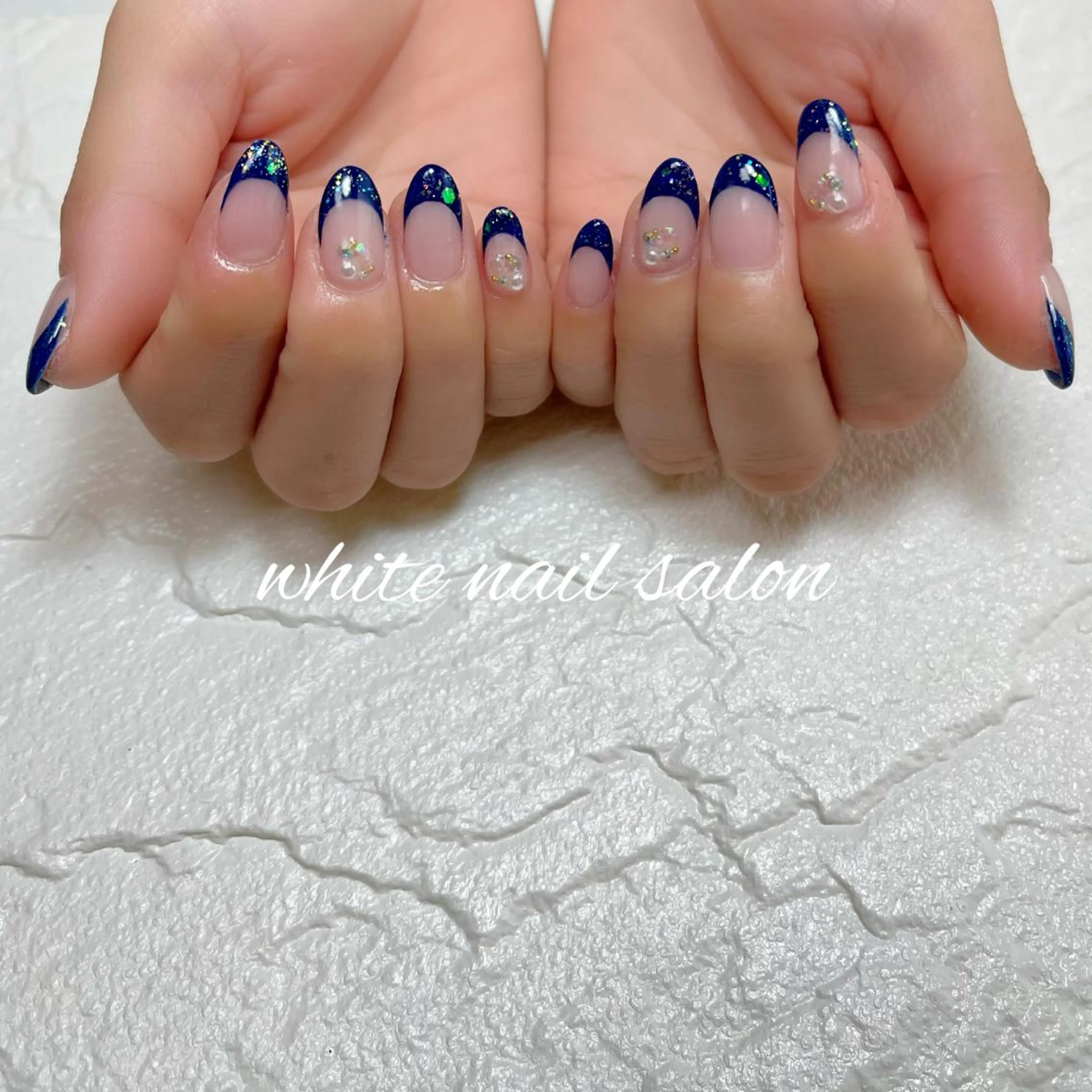 ネイル フットネイル ジェルネイル ハードジェル ラメ(グリッター) 持ち込み ハンドネイル white nail salonのネイルデザイン