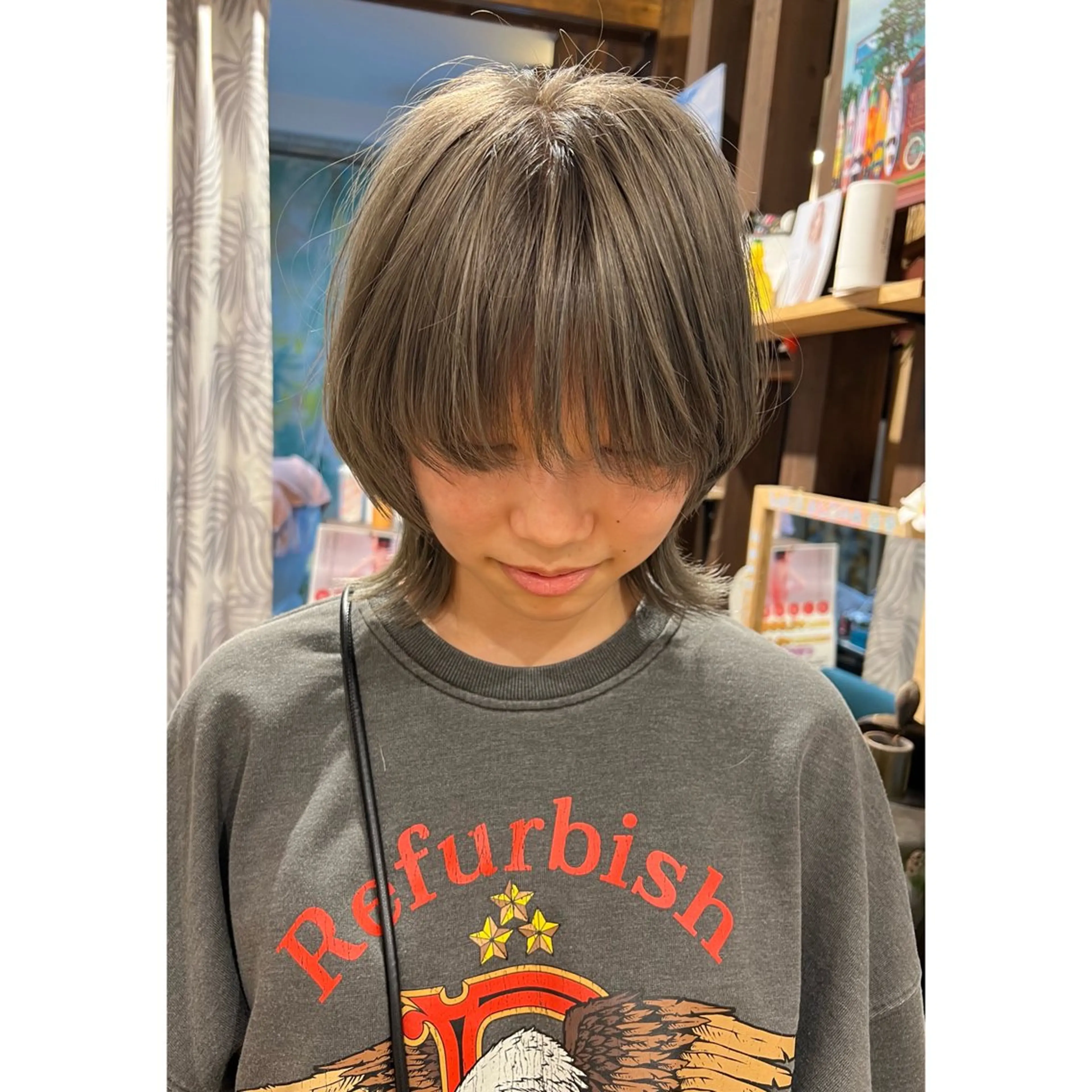 ショート ヘアカラー トリートメント ハイトーン/ ダブルカラー/透明感のヘアスタイル