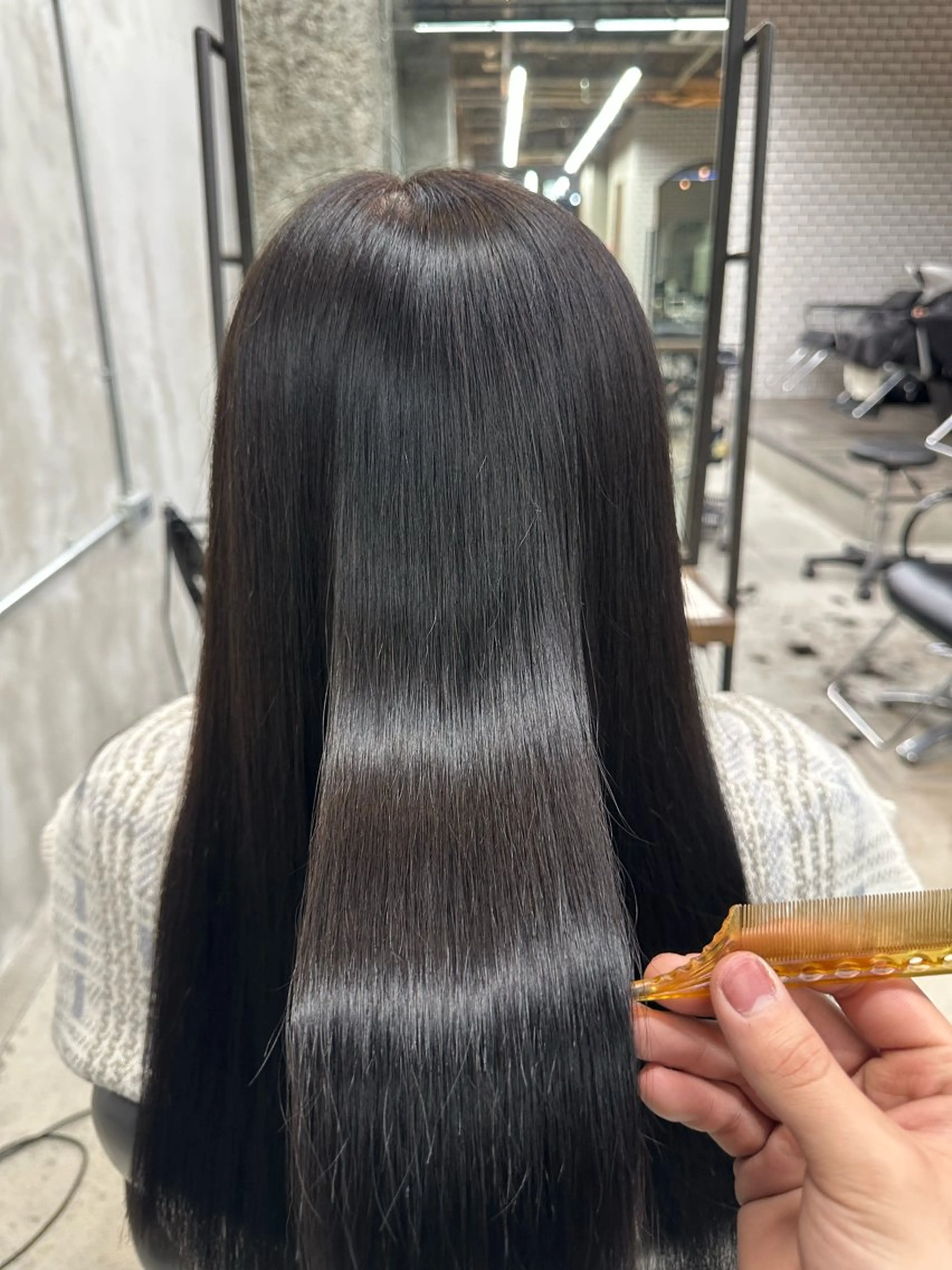 ロング 縮毛矯正 ANGELICA 西平 碧のヘアスタイル