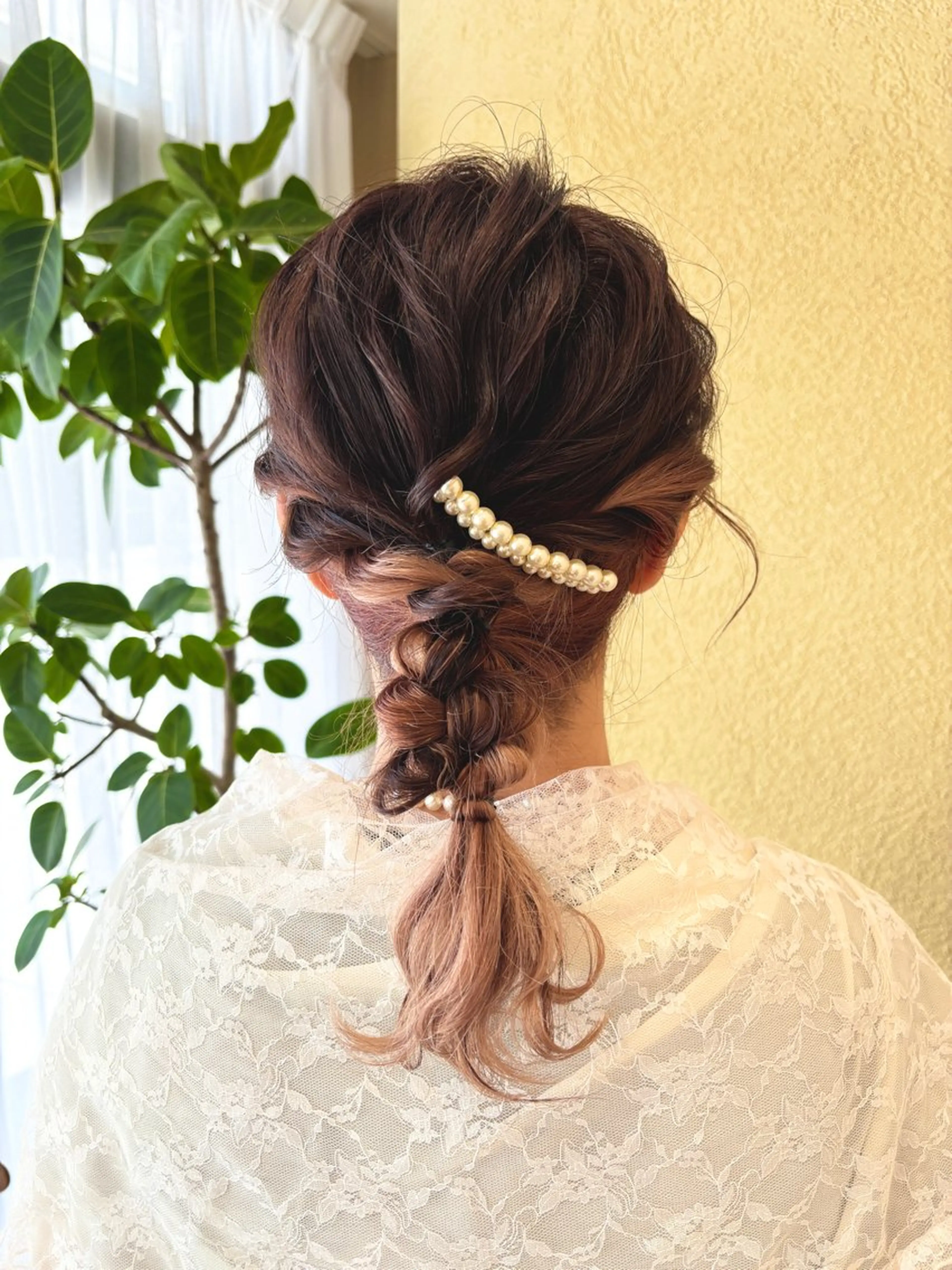 ミディアム ヘアアレンジ え りのヘアスタイル