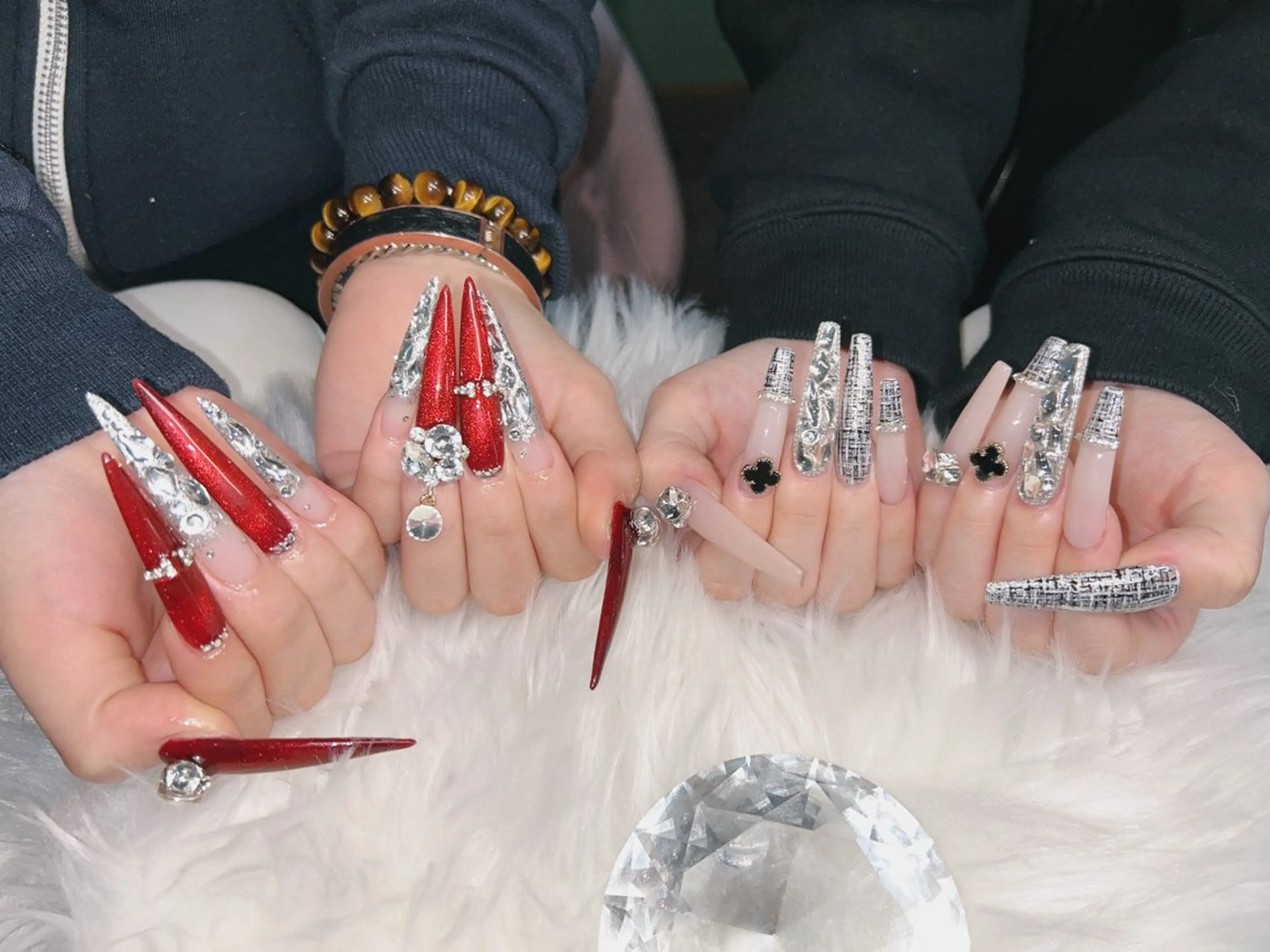 ネイル アートネイル オーロラネイル チークネイル 長さ出し フットネイル ハンドネイル Chan nailsのネイルデザイン