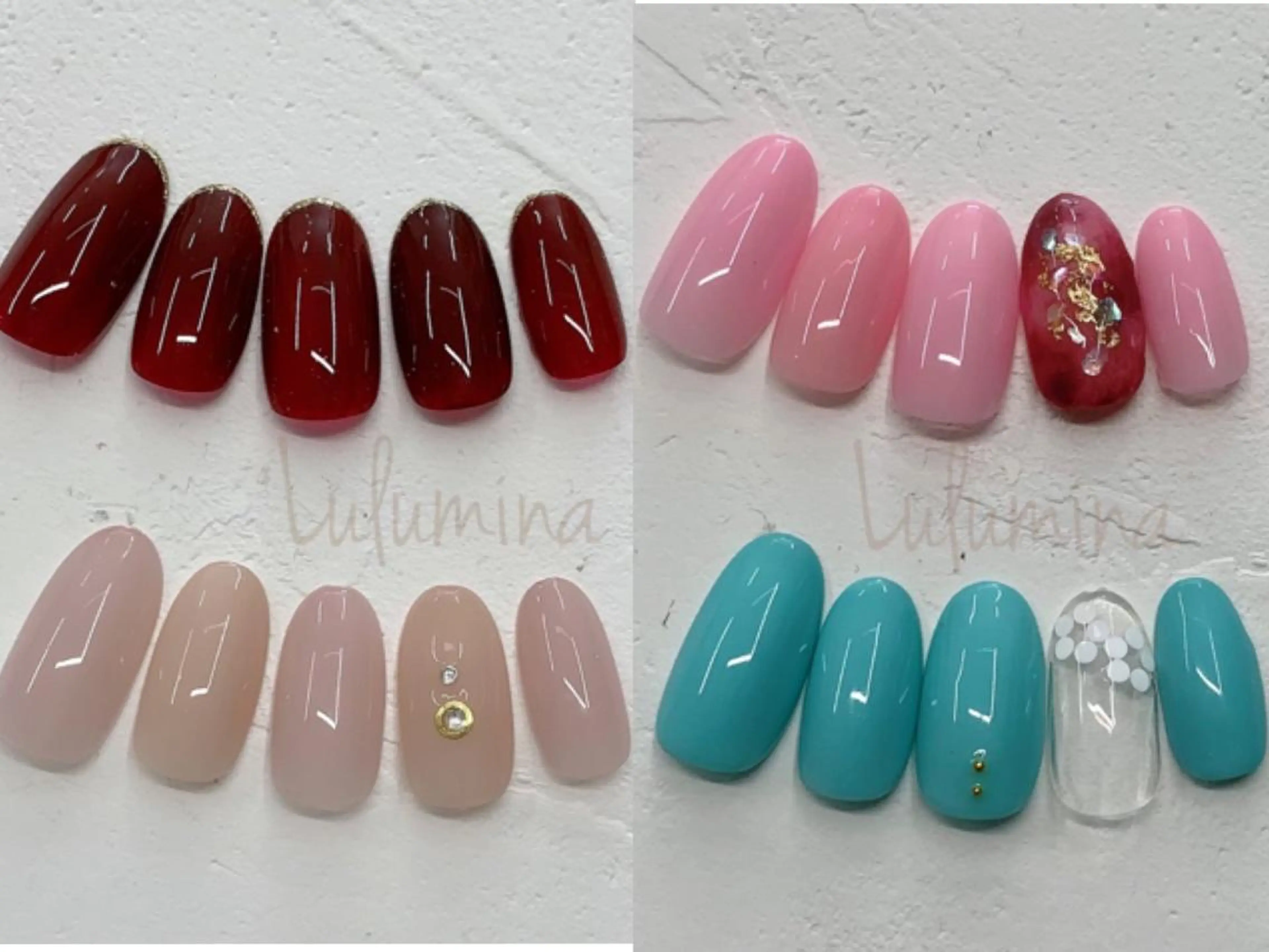 ネイル アートネイル シンプルネイル ルルミーナネイリスト サワコのネイルデザイン