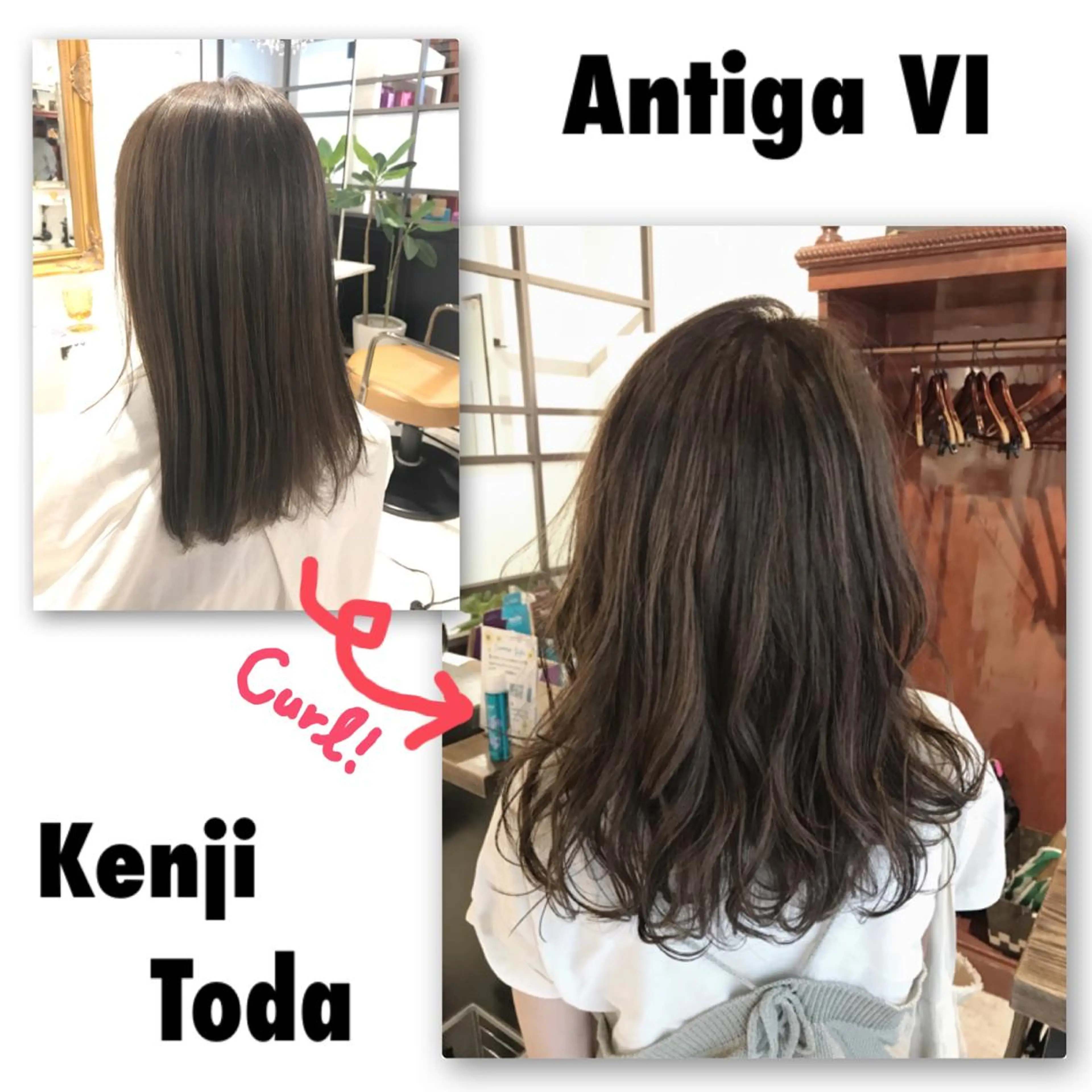 ミディアム カラー パーマ バレイヤージュ ブリーチ ダブルカラー グレージュ レイヤーカット 二児のパパで店長な 戸田健治のヘアスタイル