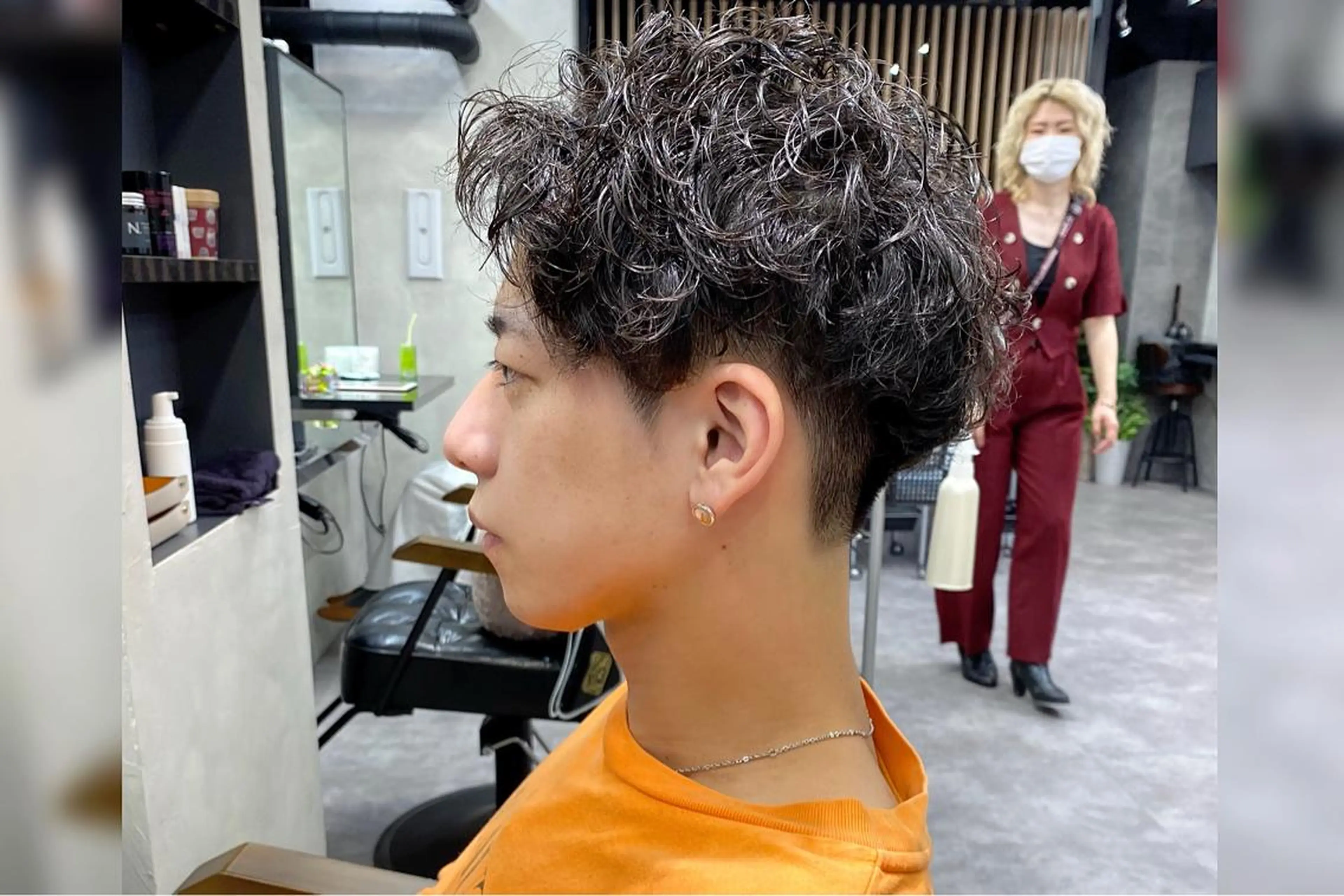 パーマ メンズ メンズパーマ ツイストスパイラルパーマ スパイラルパーマ 半個室メンズ カット🥕羽鳥淳妃のヘアスタイル