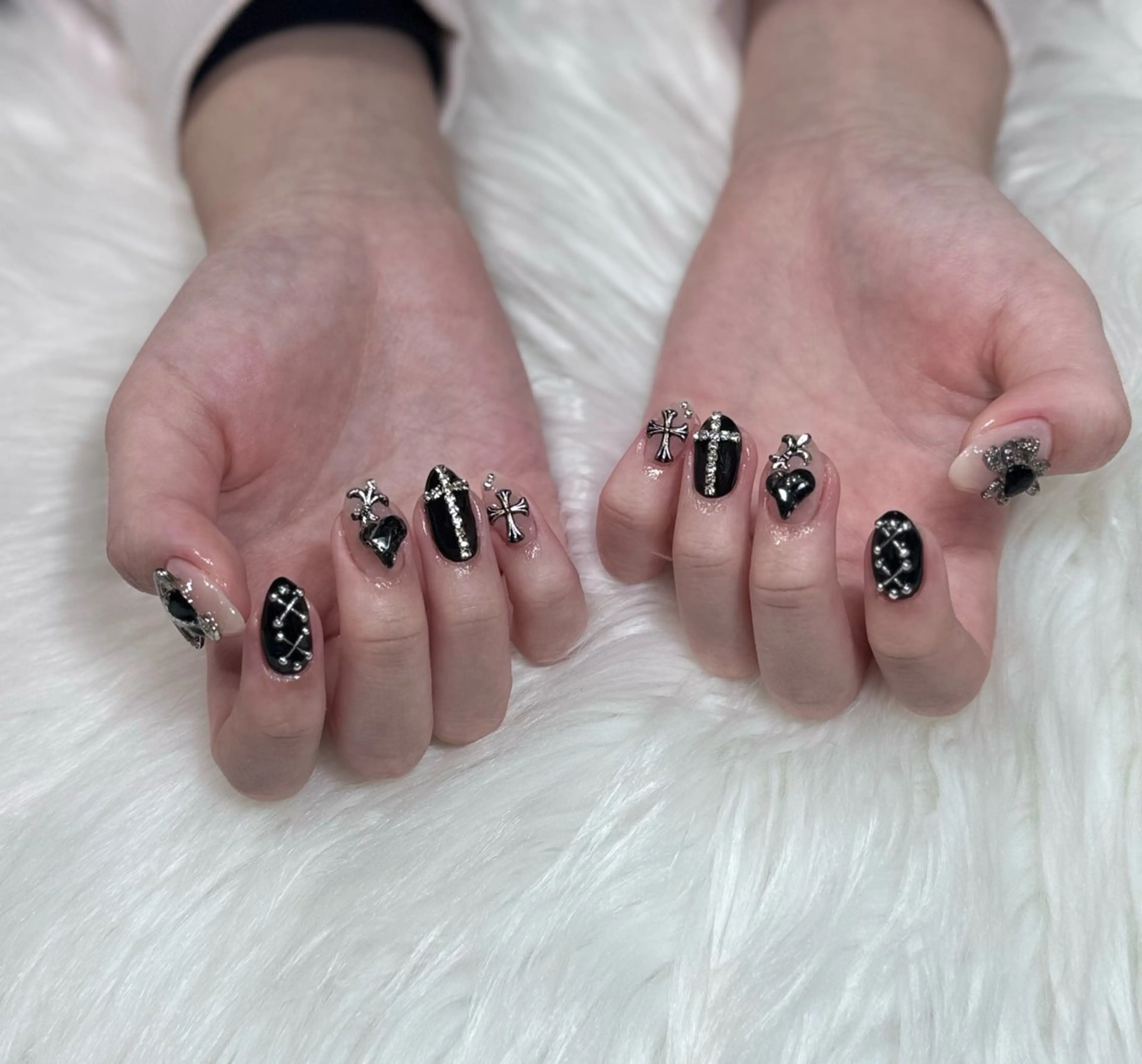 ネイル アートネイル オーロラネイル ジェルネイル 韓国ネイル ロングネイル ハンドネイル Nichi Nailsのネイルデザイン