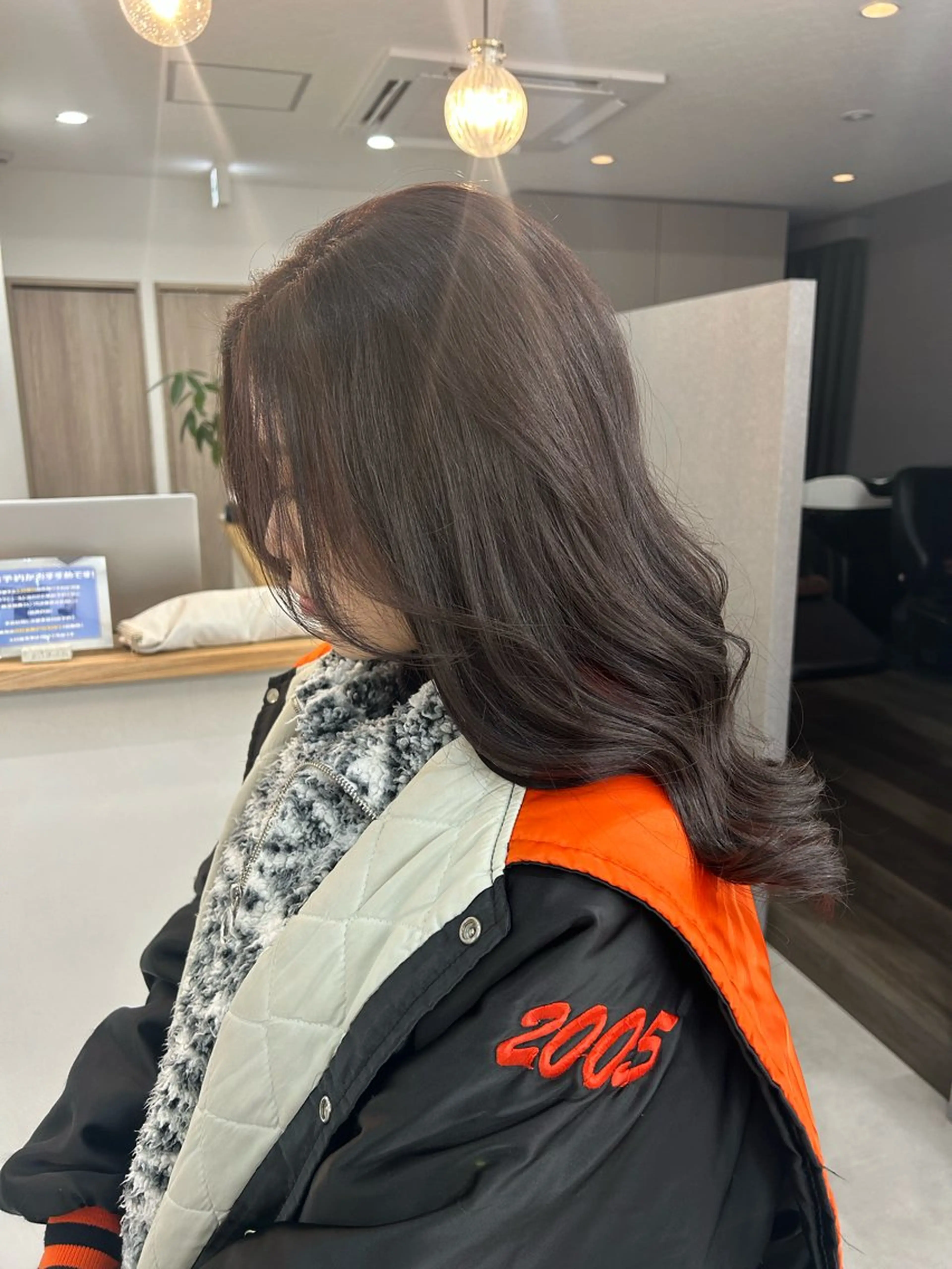 セミロング カラー 後藤紗英/髪質改善 /オリーブベージュのヘアスタイル