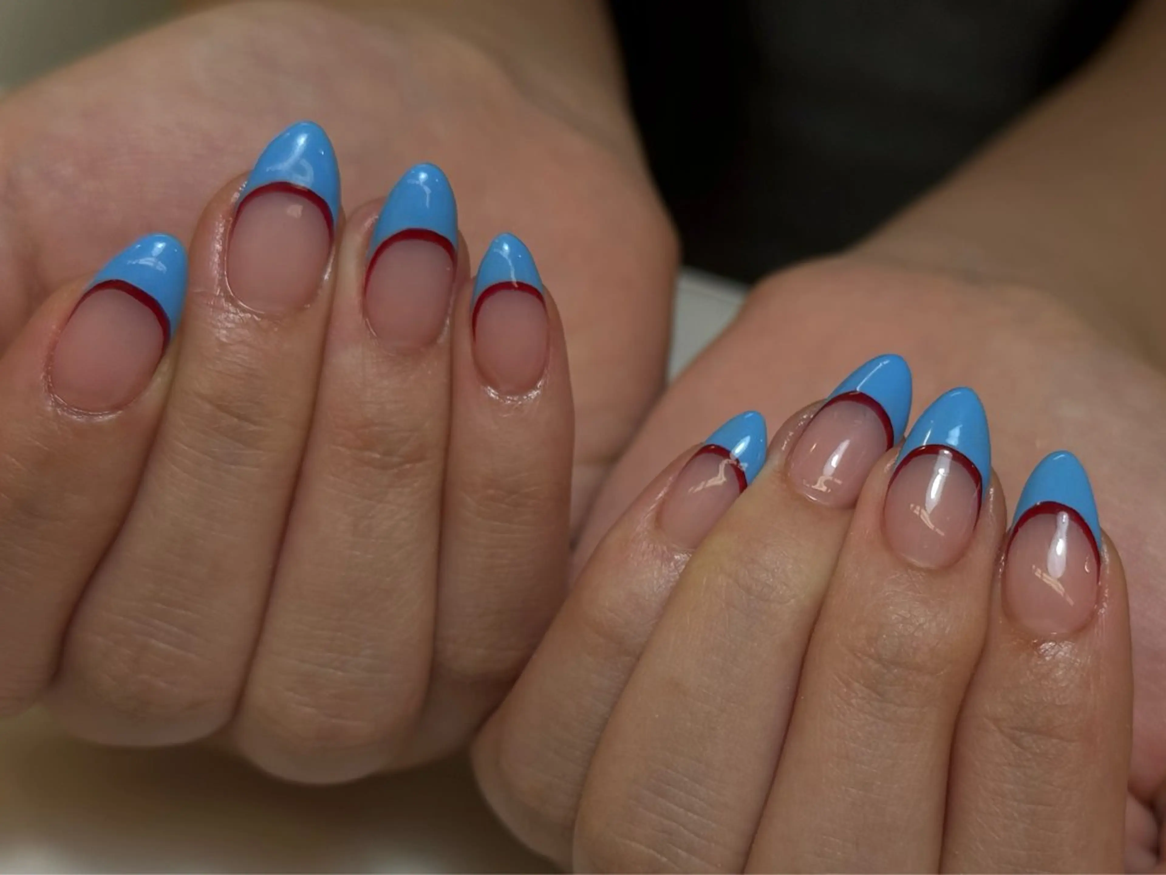 ネイル チークネイル フレンチネイル 韓国ネイル マグネットネイル 持ち込み ハンドネイル Hi nail🎀 池袋kozueのネイルデザイン