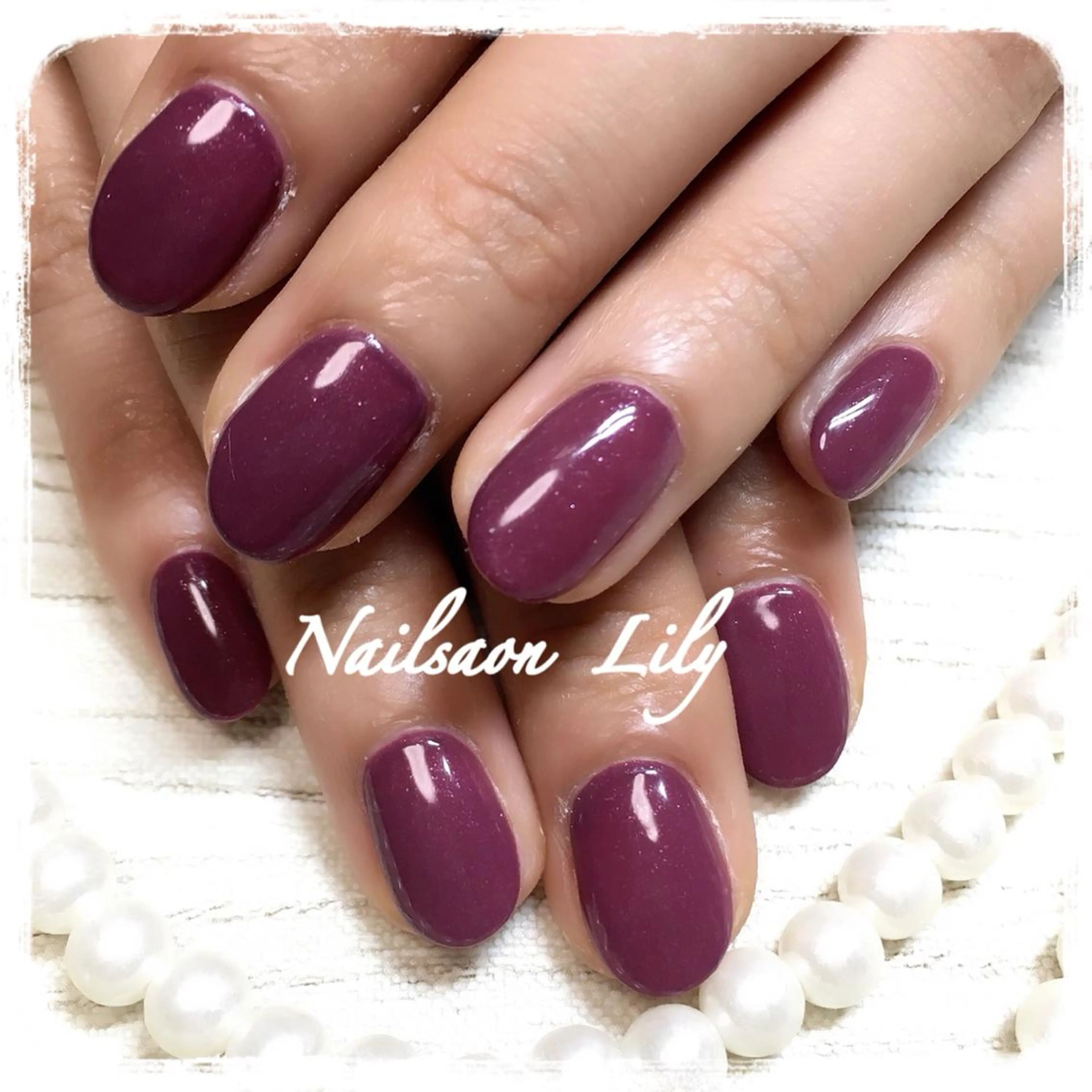 ネイル ワンカラーネイル Lily*nail 🌻Mii🌻のネイルデザイン