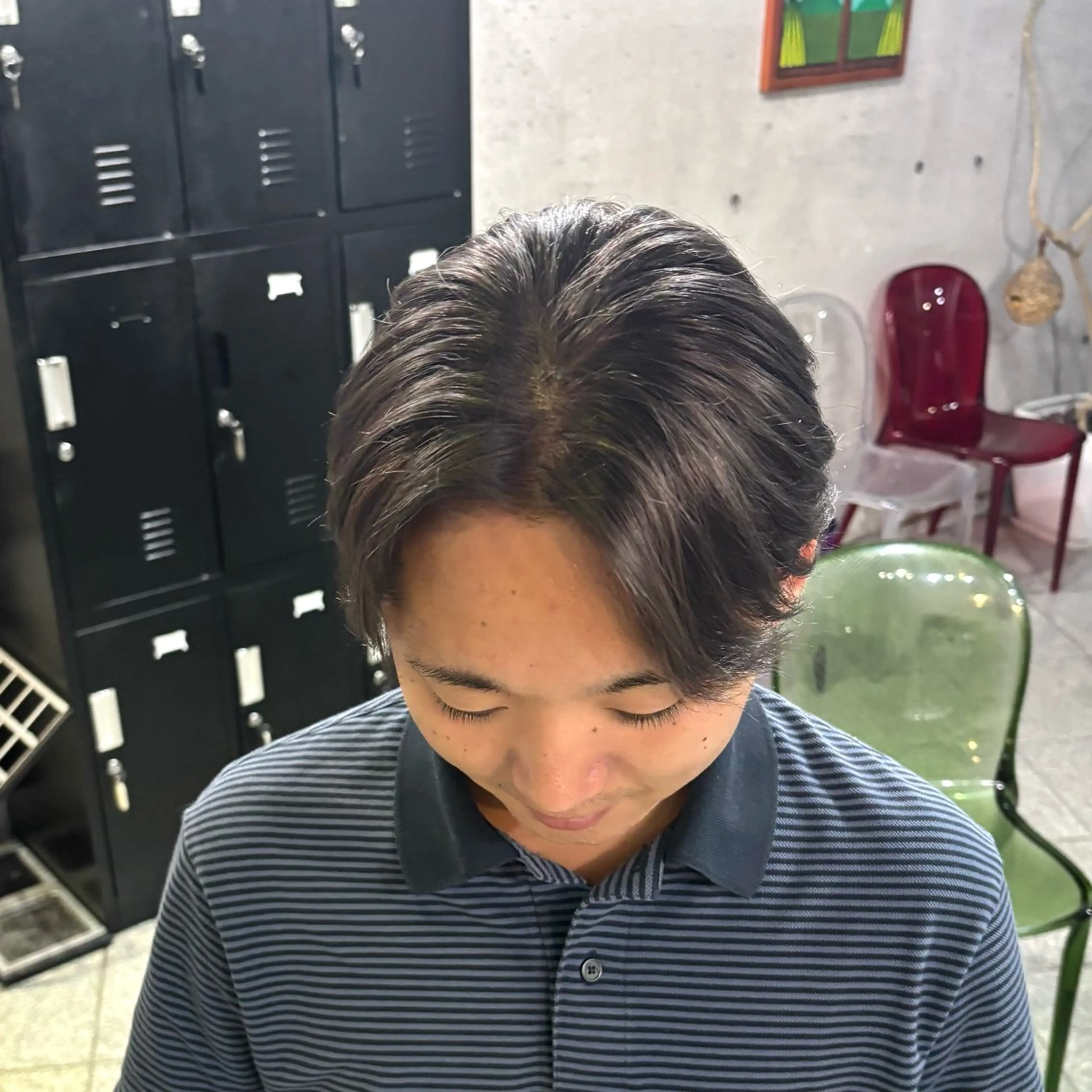 カラー 透明感カラー シルバー ヘアカラー HAGA HINAのヘアスタイル