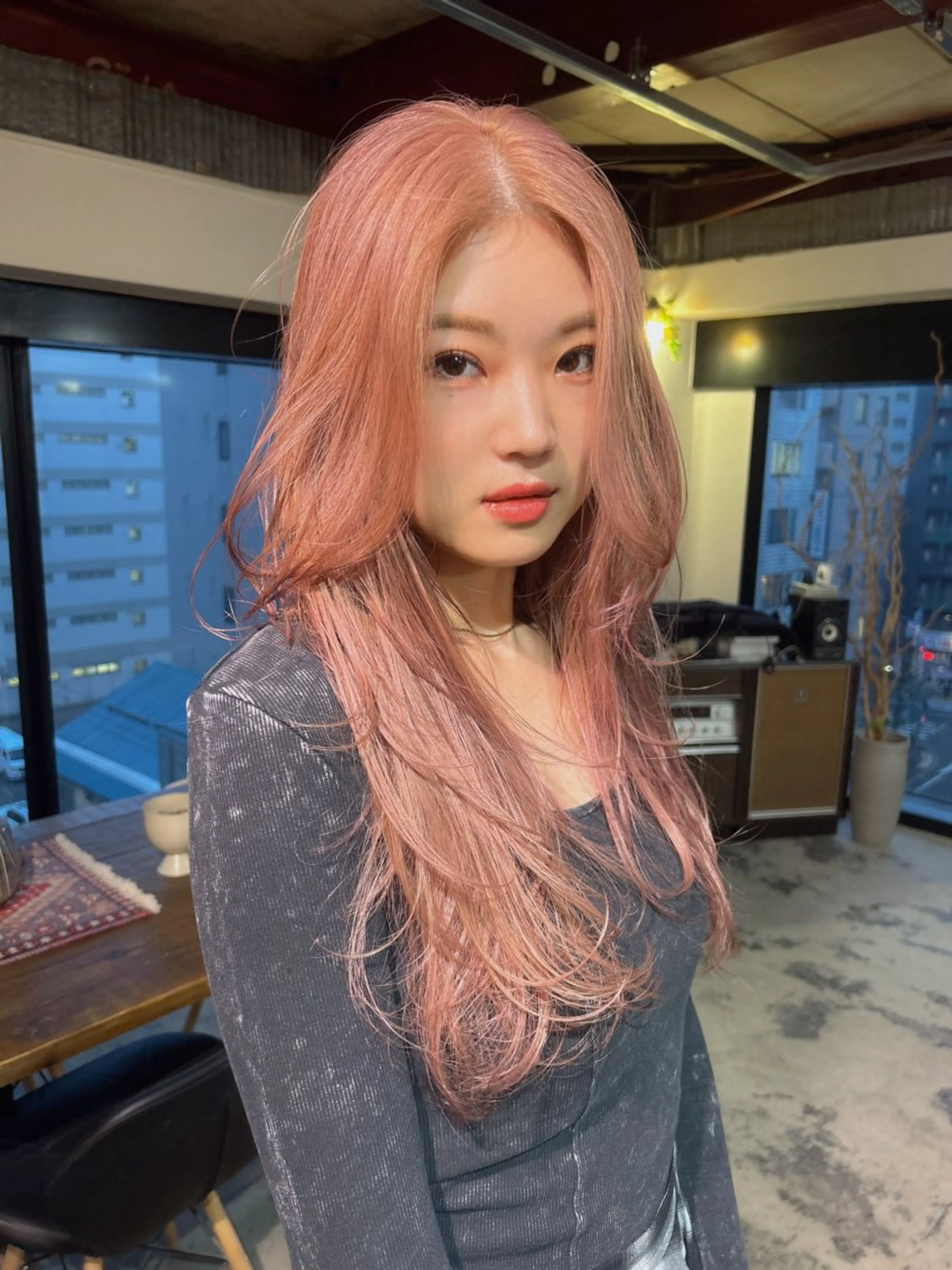 ロング カット ヘアカラー トリートメント ダブルカラー/ 艶髪/SHISEIのヘアスタイル