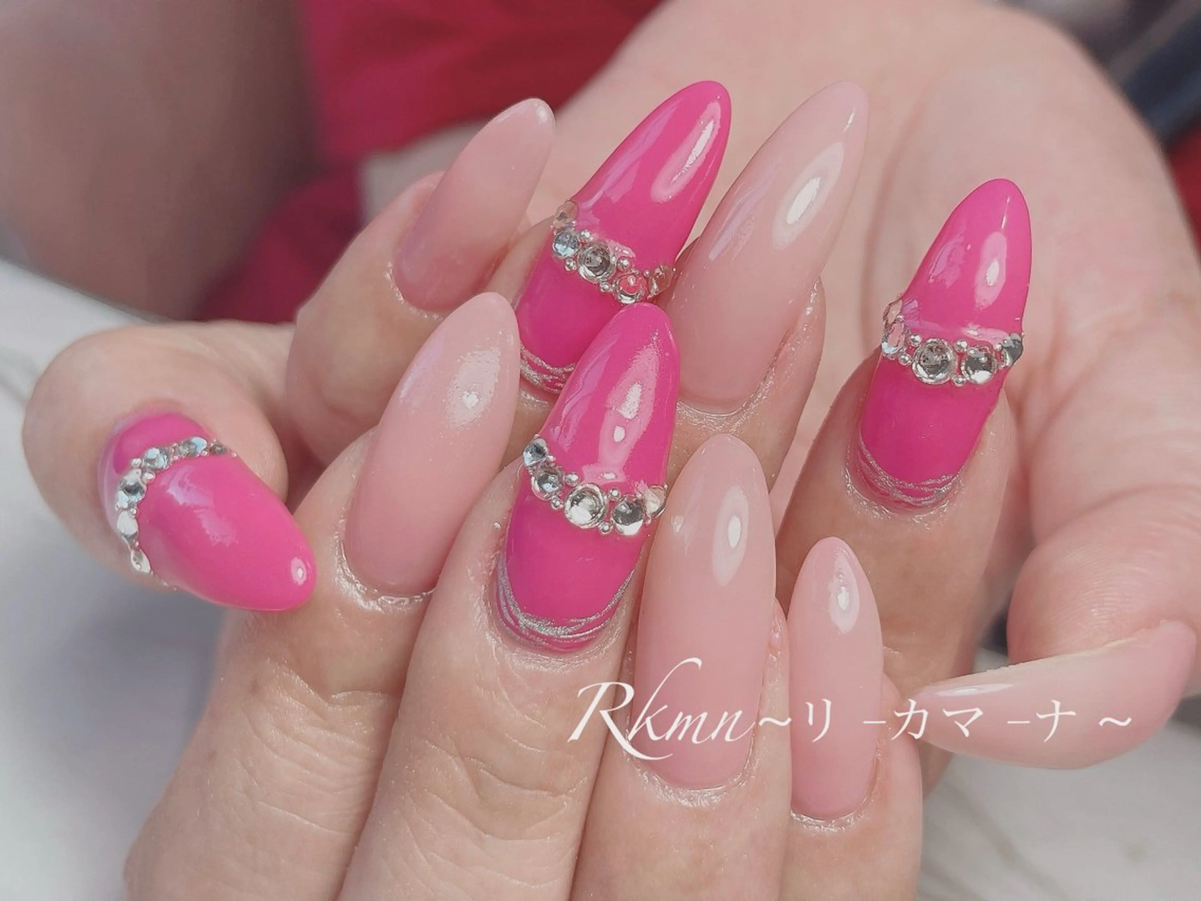 ネイル アートネイル ピンク 春ネイル ハンドネイル フットネイル ハンドケア Rkmn ~リ-カマ-ナ~のネイルデザイン