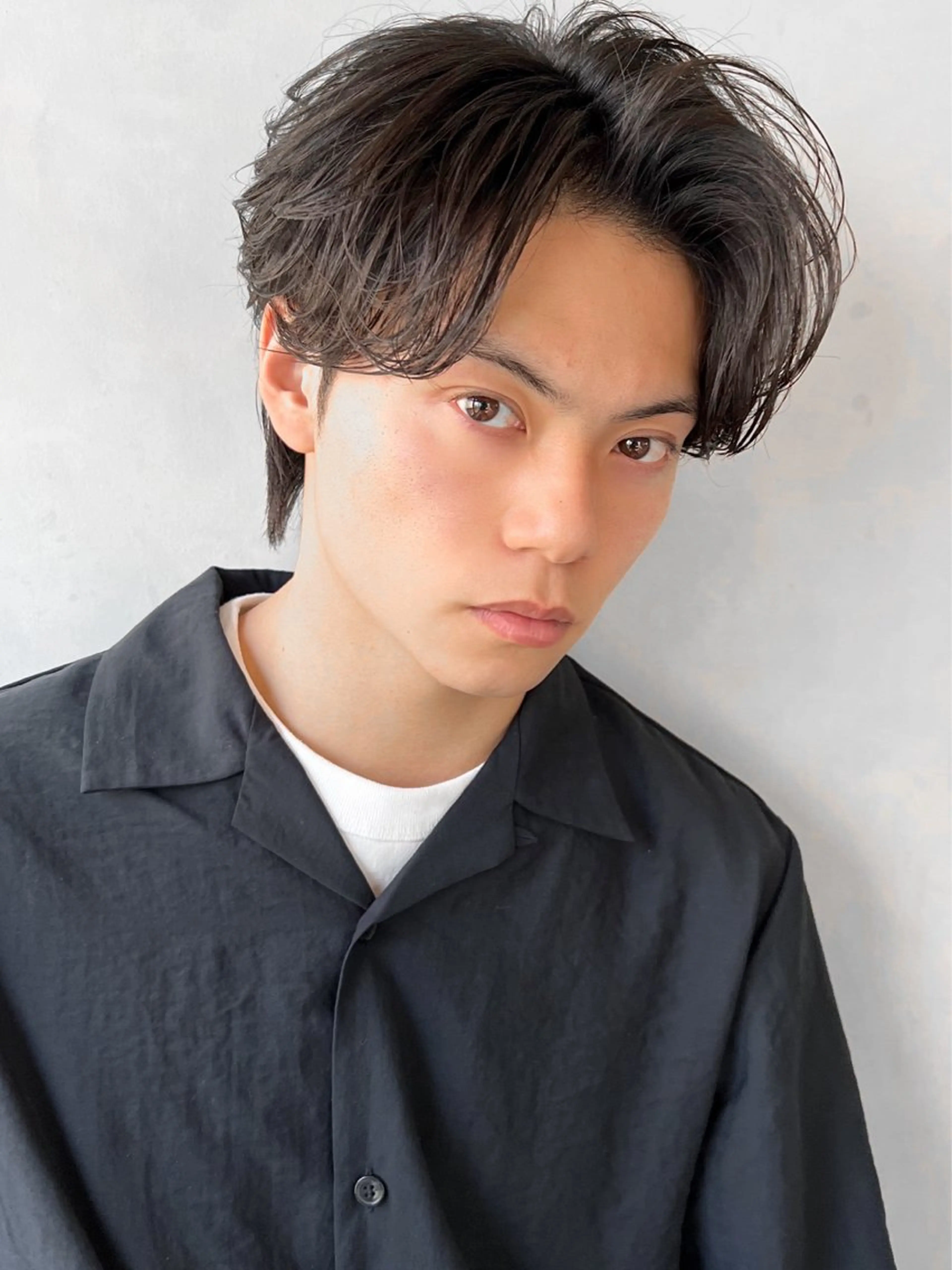 ミディアム 木村 賢人のヘアスタイル