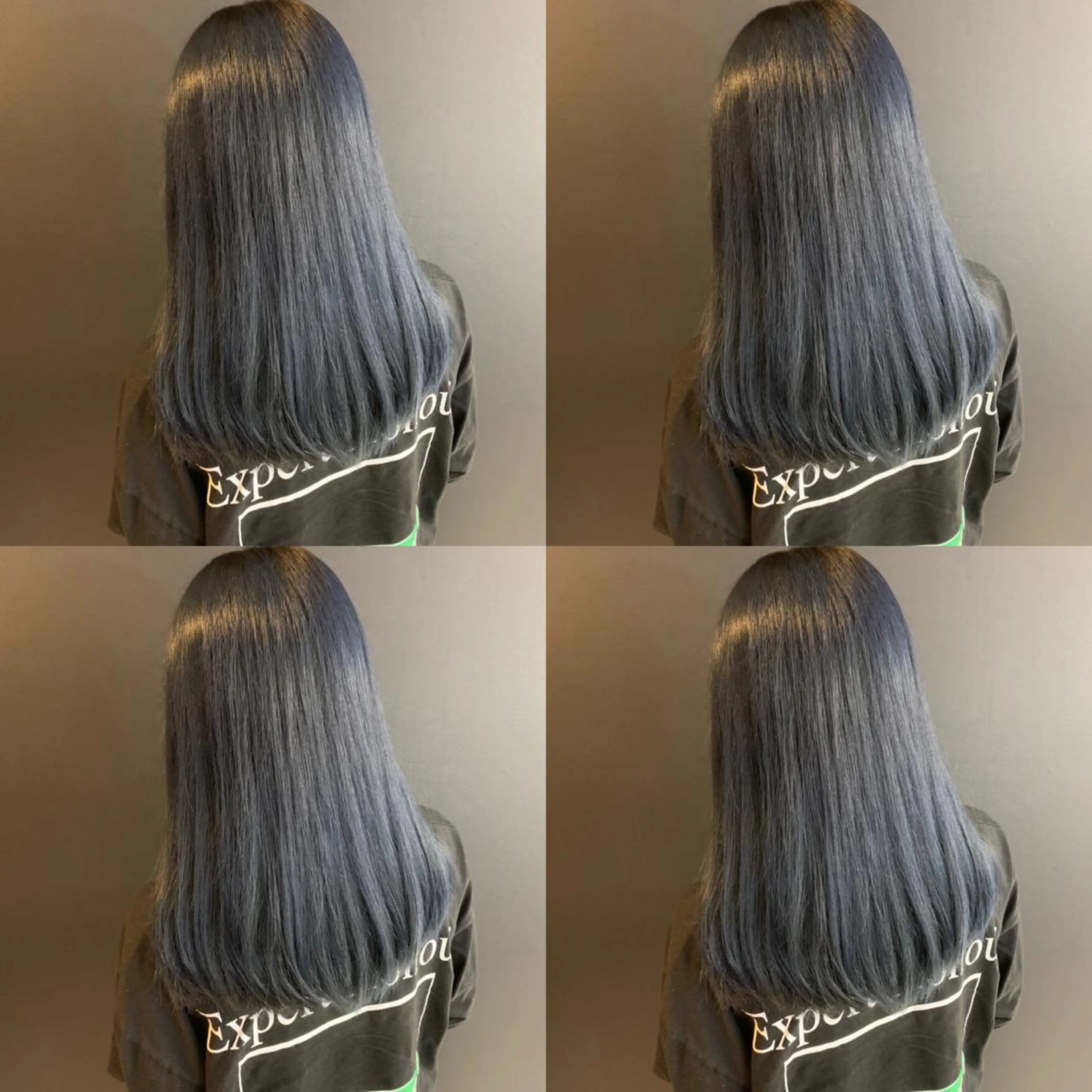 セミロング カラー ネイビーカラー ✨髪質改善✖︎顔周り レイヤー✨ナカムラのヘアスタイル