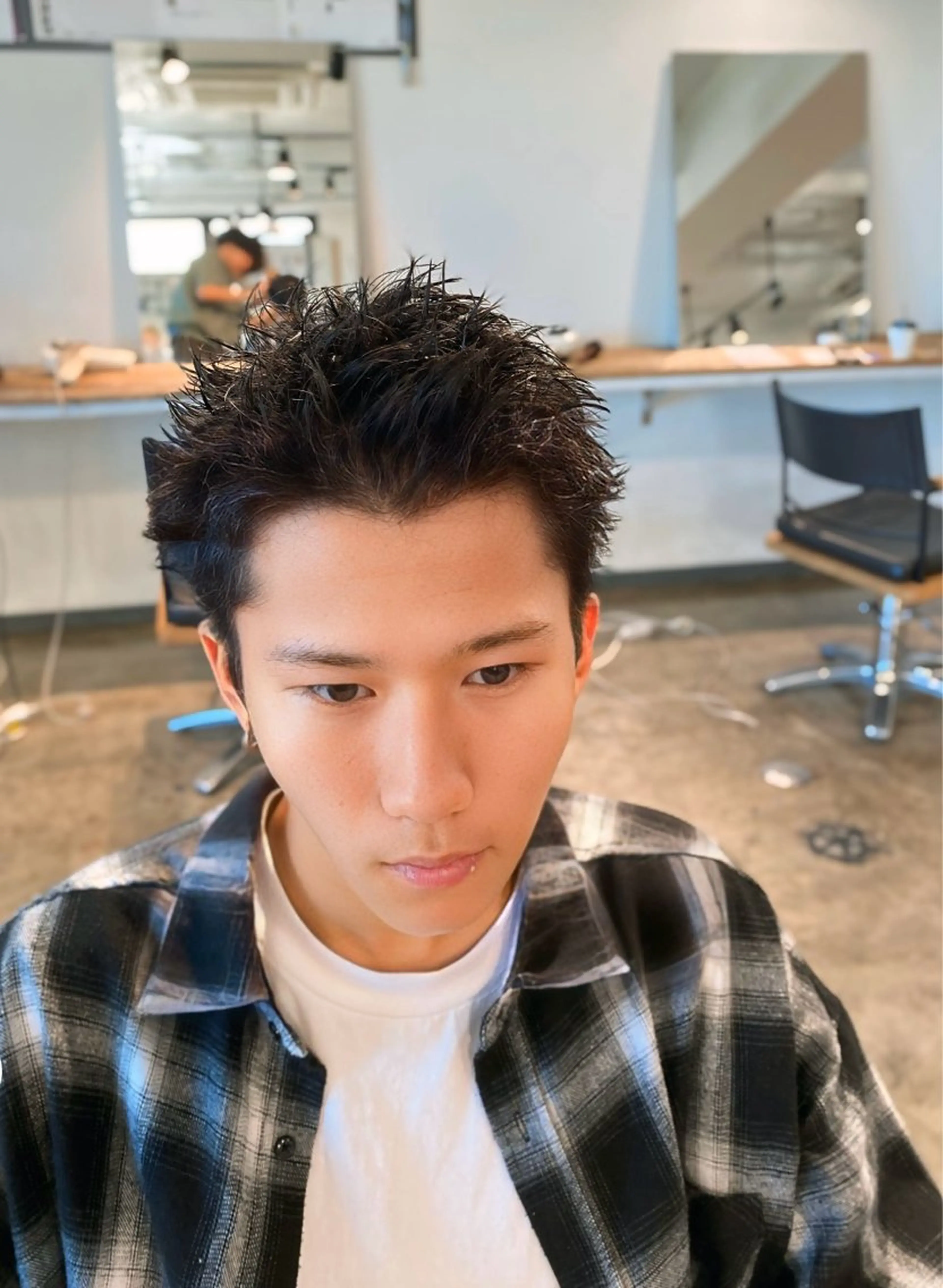 パーマ メンズ スパイキーショート メンズパーマ 特化/中川拓也のヘアスタイル