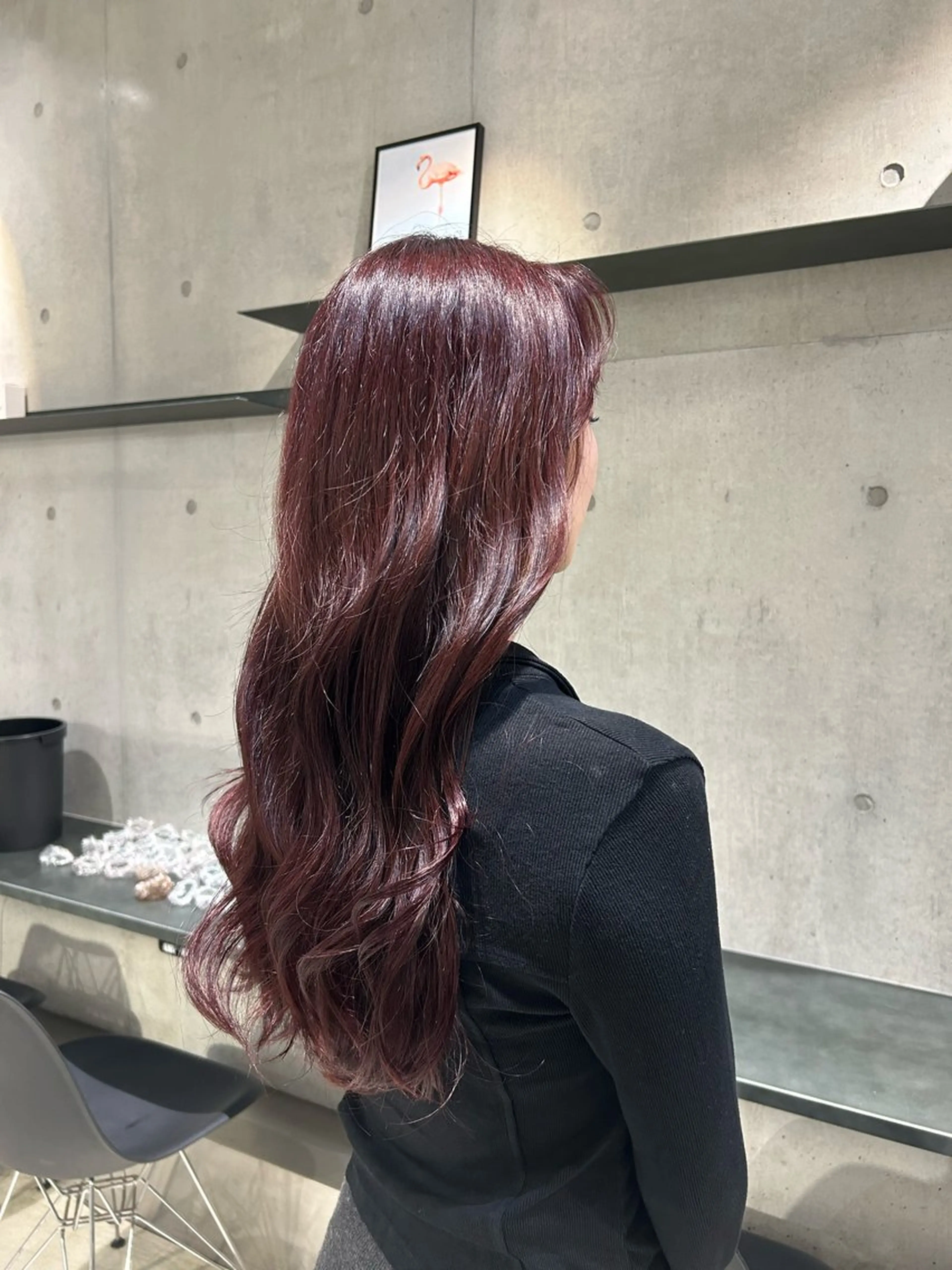 ロング カラー ヘアアレンジ ヘアカラー トリートメント ボブ艶モテカラー🫧 カリンのヘアスタイル