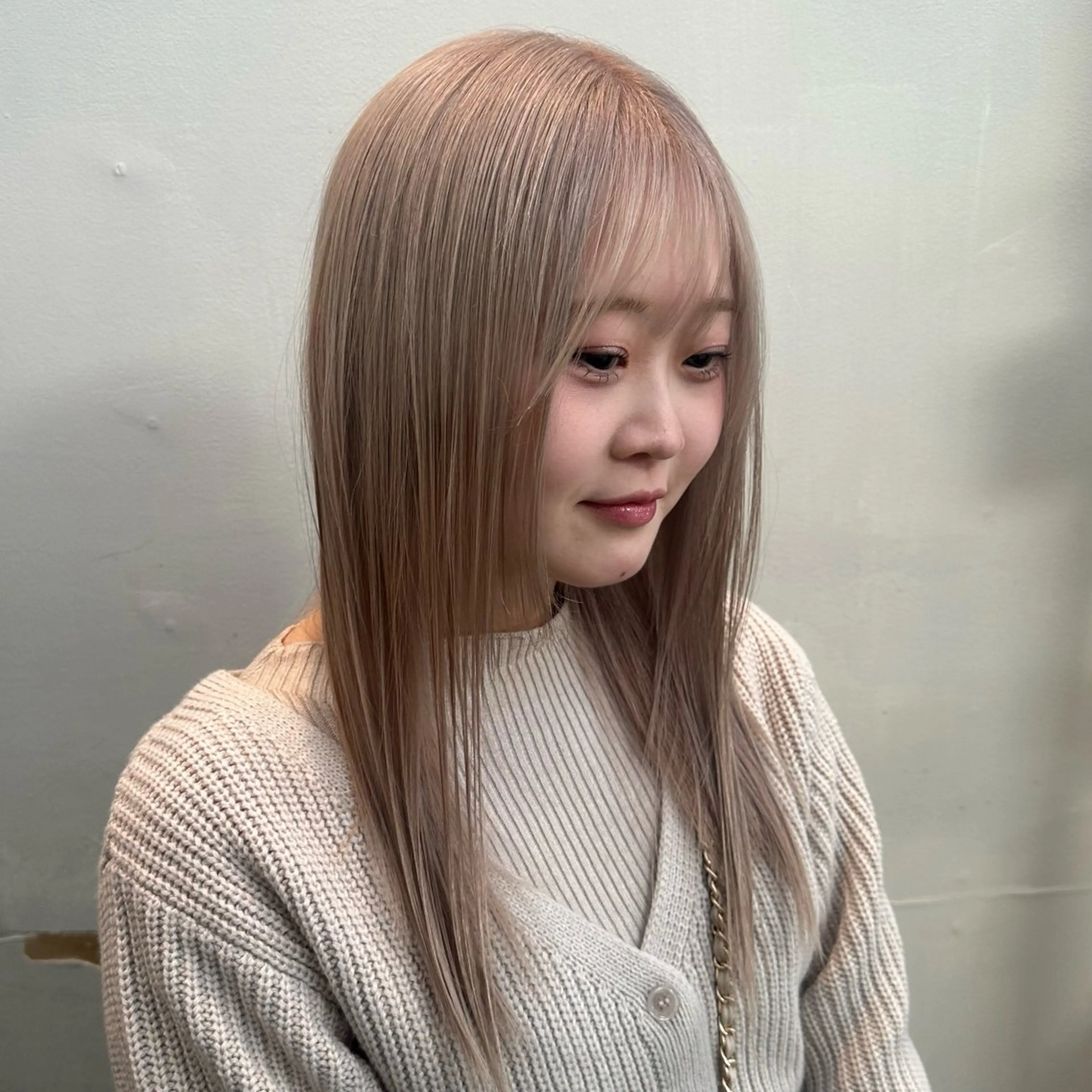 カラー ヘアカラー トリートメント noa / 郡山ボブ ×透明感カラーのヘアスタイル