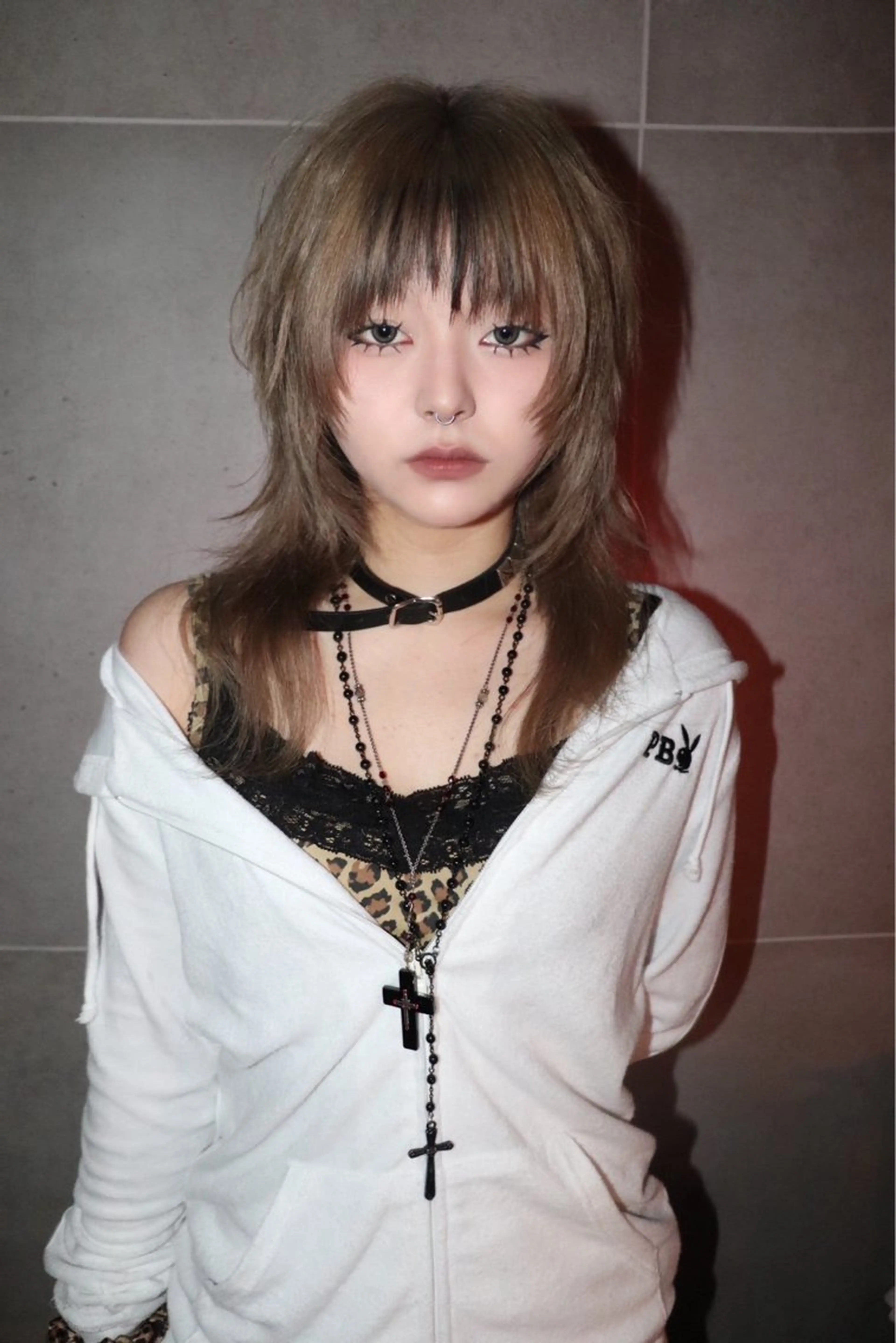 セミロング ヘアカラー AIRA/ブリーチ ‪/透明感カラーのヘアスタイル